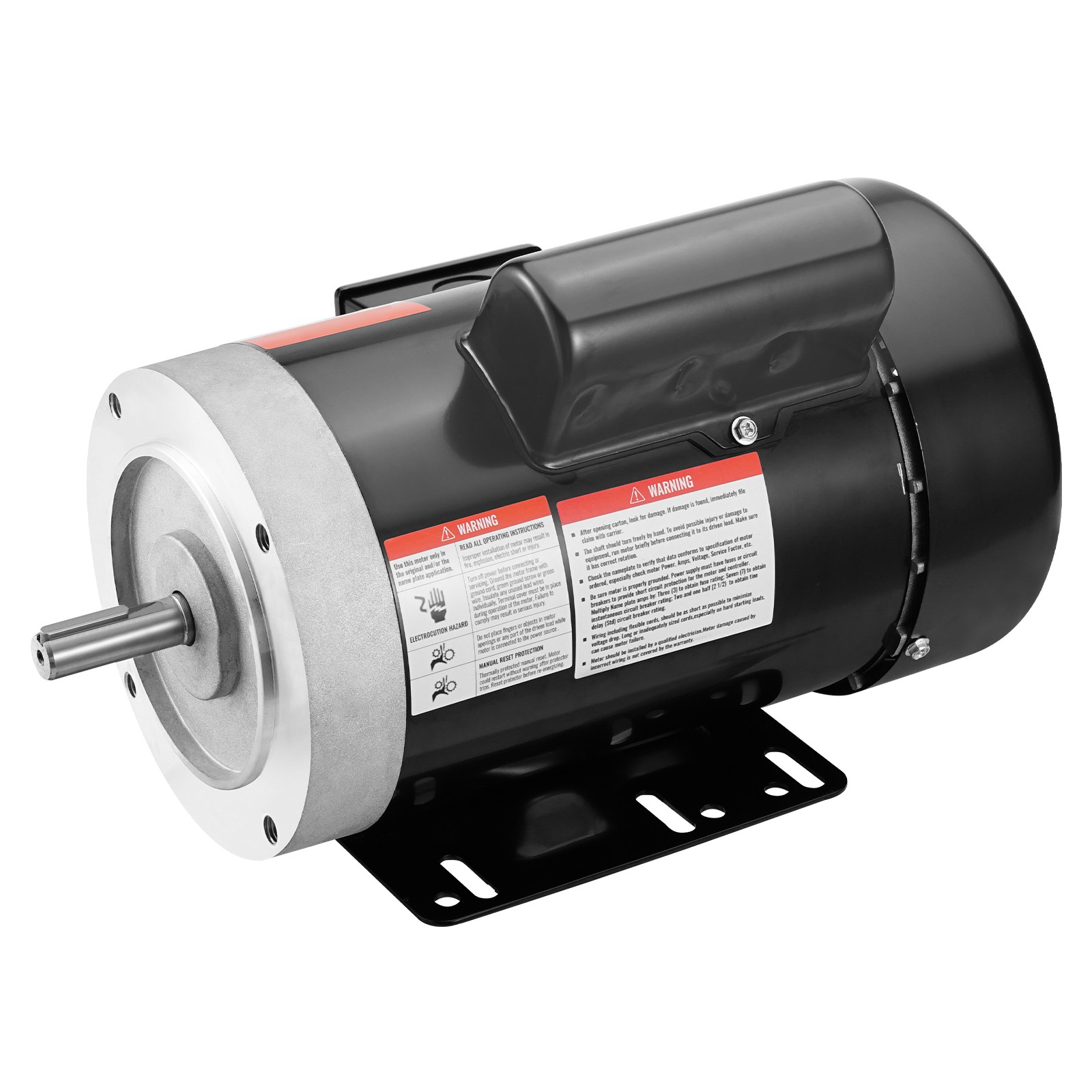 Uimoso 1HP Electric Motor 1725RPM AC115V/230V 56C Frame Single-Phase 5/8