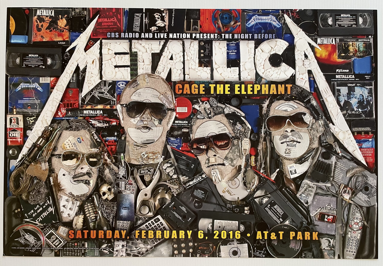 Metallica Concert Poster San Francisco 2016 AT&T Park