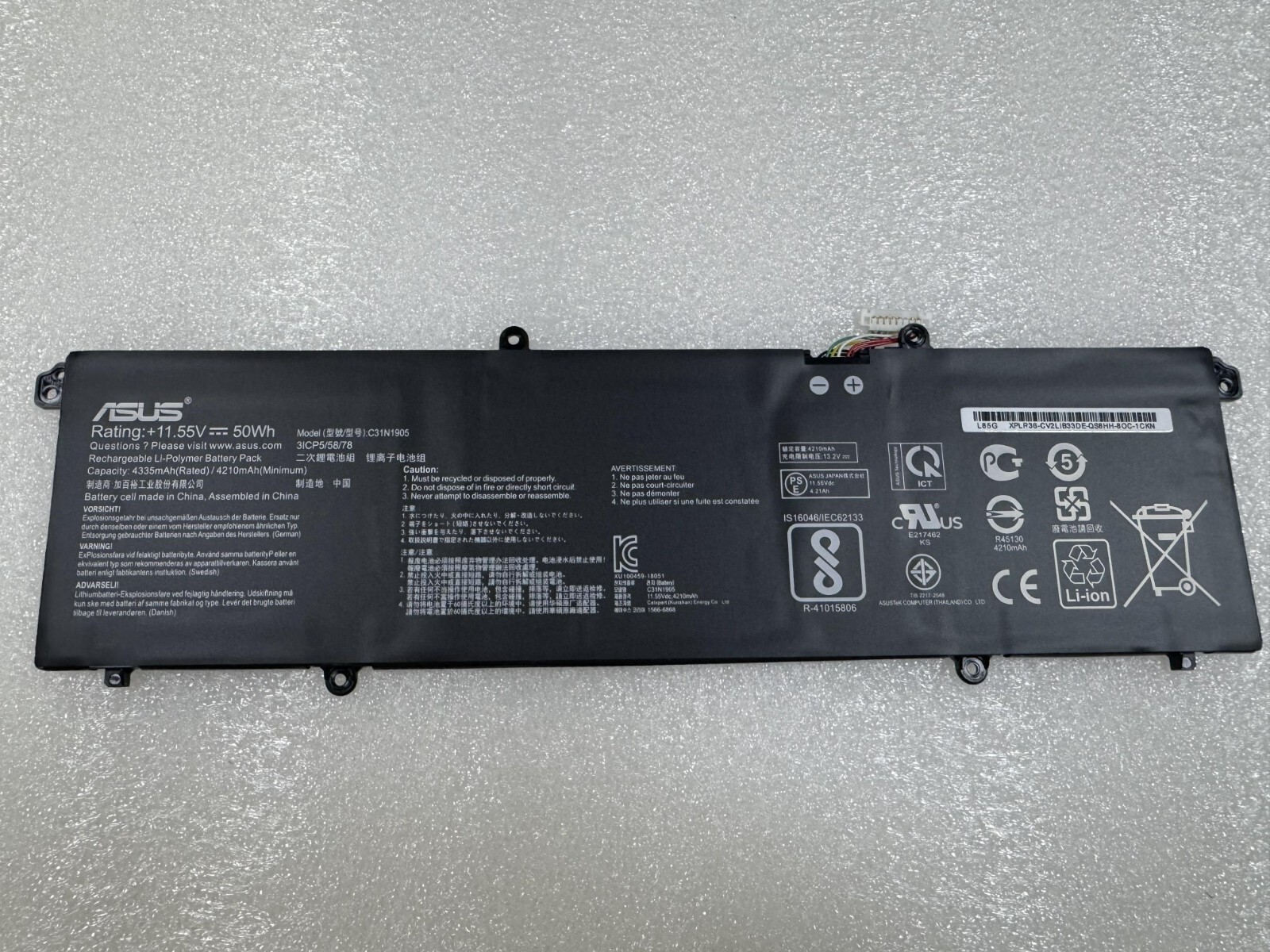 New C31N1905 Battery For ASUS VivoBook S4600F M3400QA M4600I S5600F