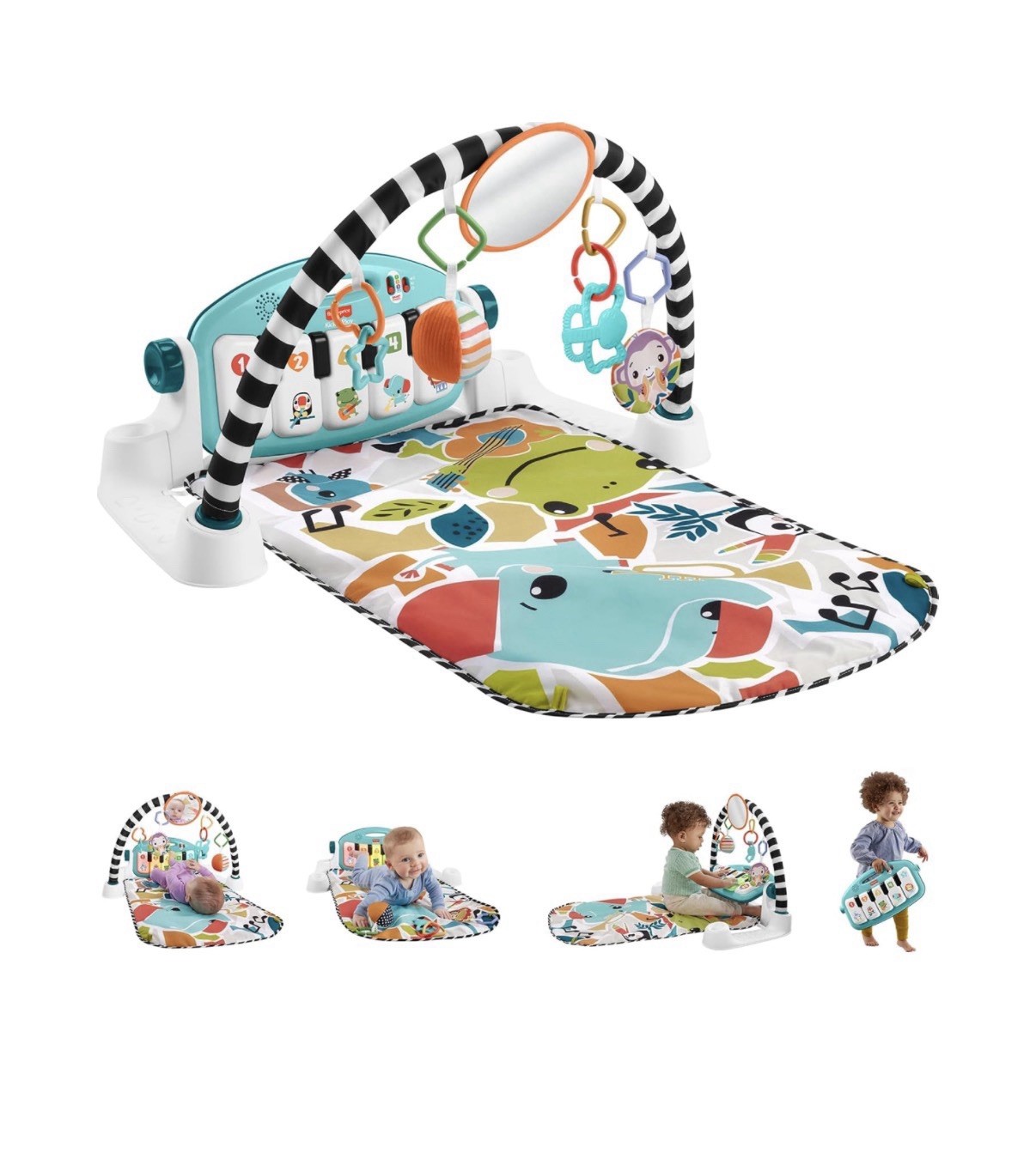 Fisher-Price Glow & Grow Kick and Play Gym - Blue - Damaged Box - See Pics