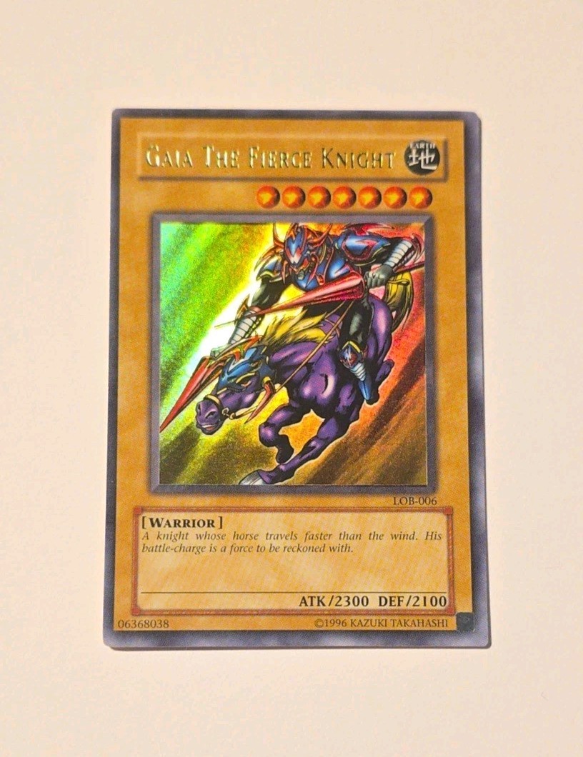 Yugioh Gaia The Fierce Knight LOB-006 Ultra Rare LP 