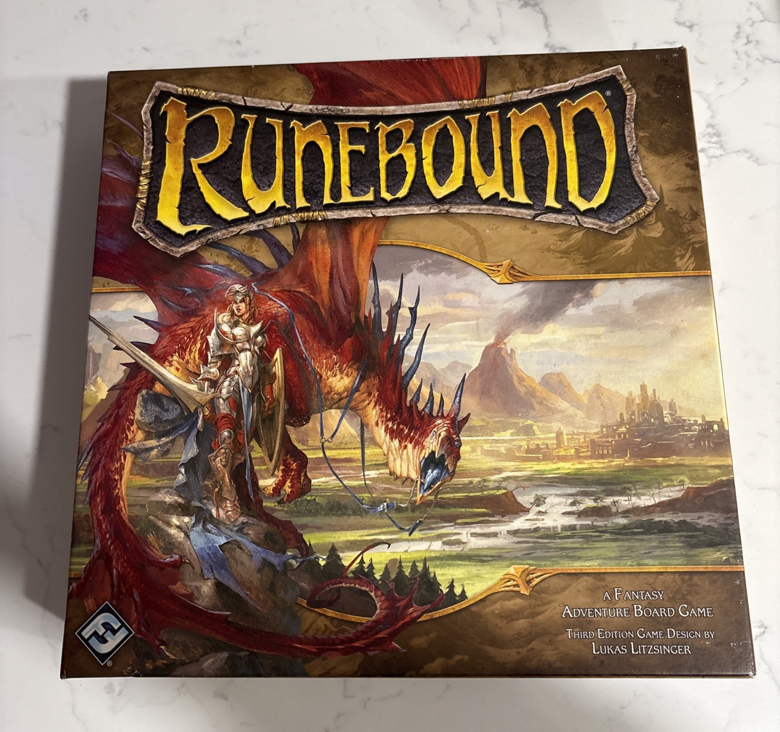 Runebound: Fantasy Adventure Board Game 3rd Edition (Fantasy Flight) Complete