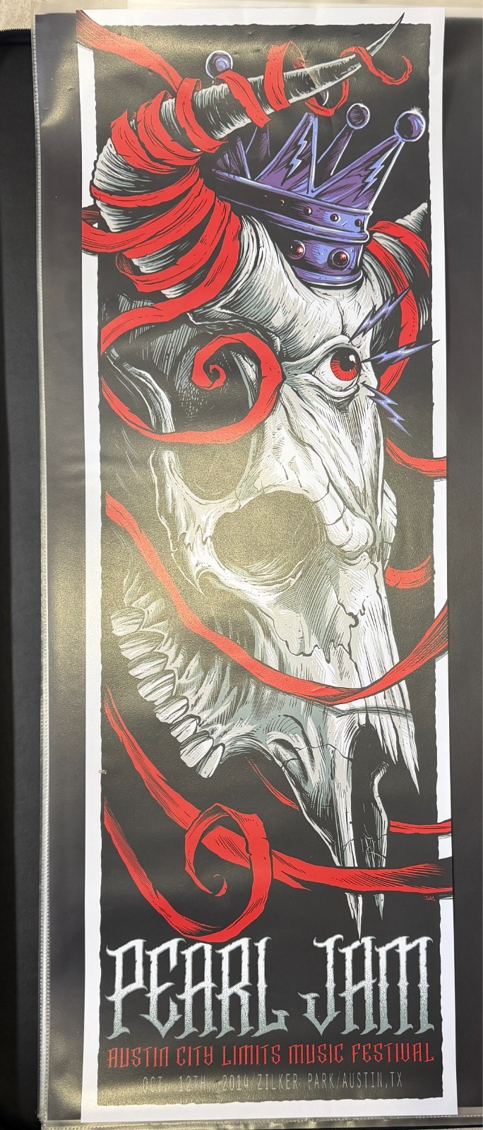 Pearl Jam Concert Poster 2014 Austin City Limits