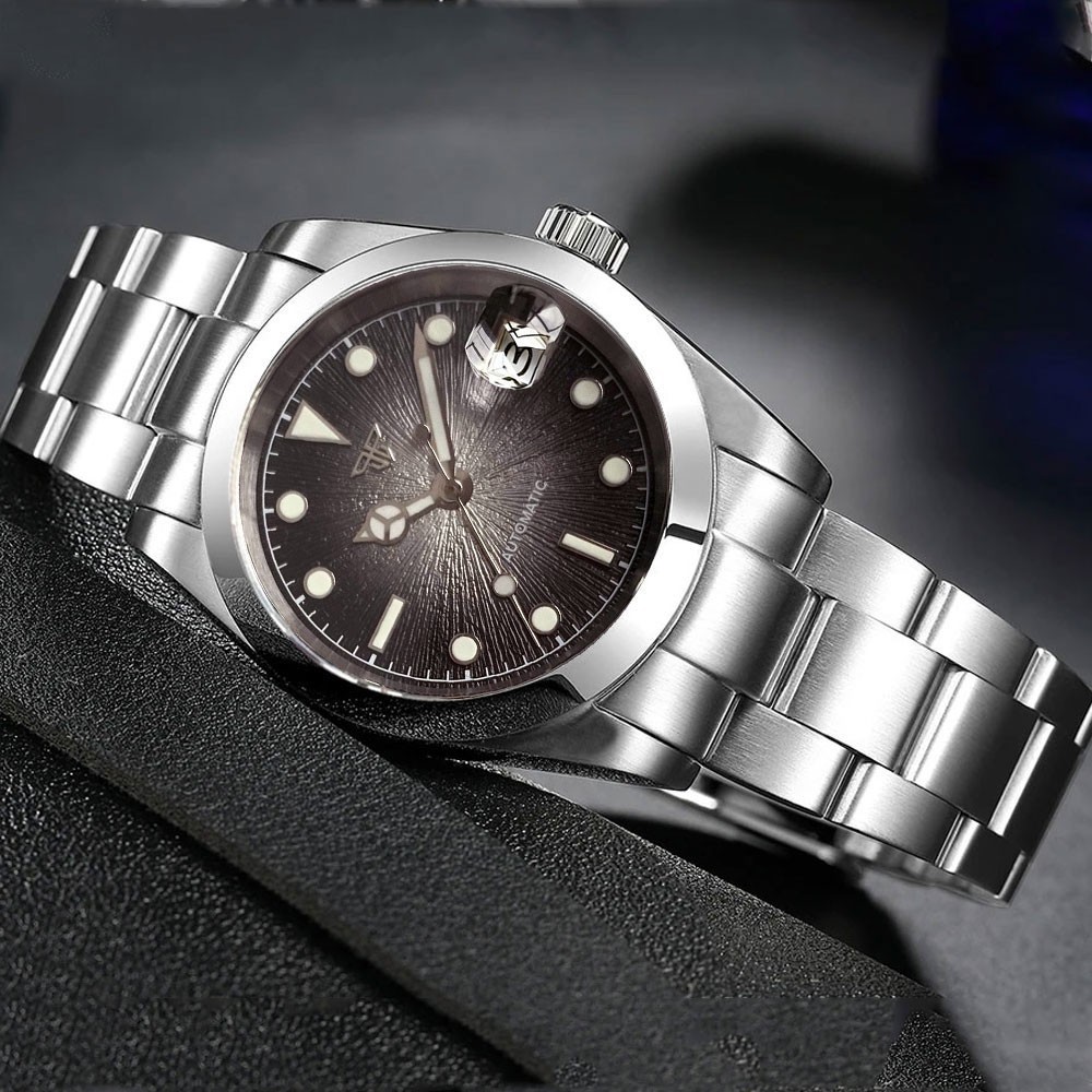 Tandorio 36mm Sapphire Lume Dial 20ATM Stainless Steel PT5000 Miyota Men Watch