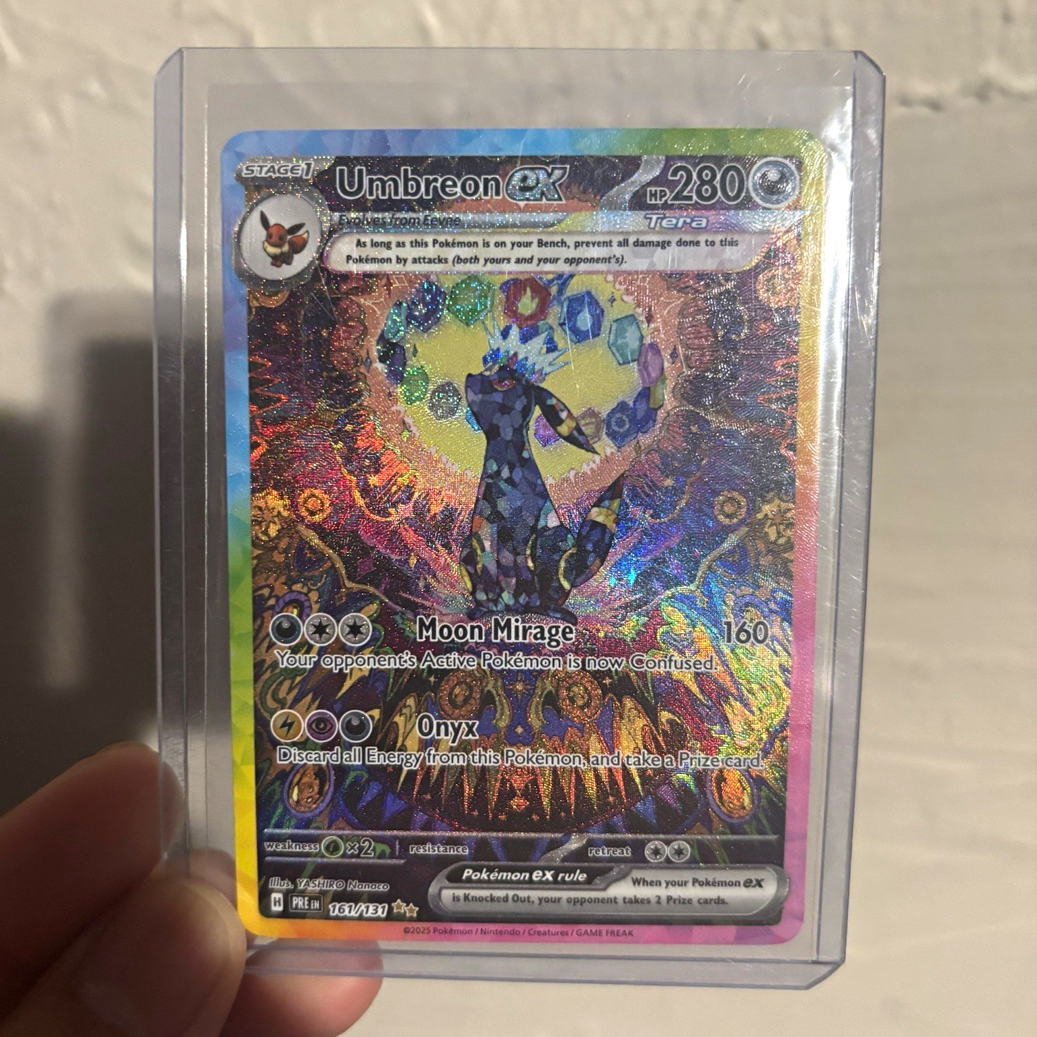 Umbreon ex 161/131 SV Prismatic Evolutions SIR Full Art Holo 280 HP ENG