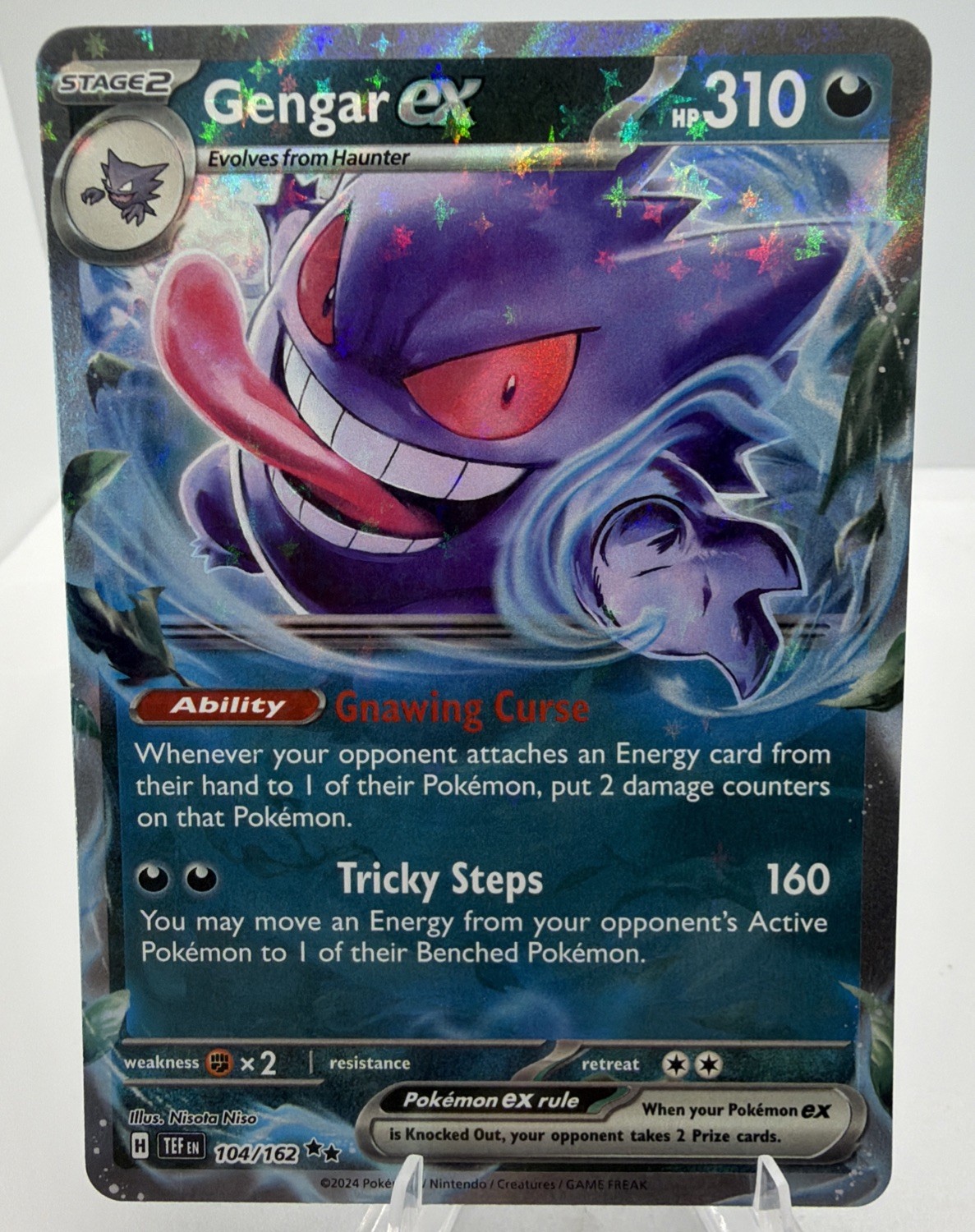 Gengar ex 104/162 SV05: Temporal Forces Holo DOUBLE RARE Pokémon TCG MINT/NM