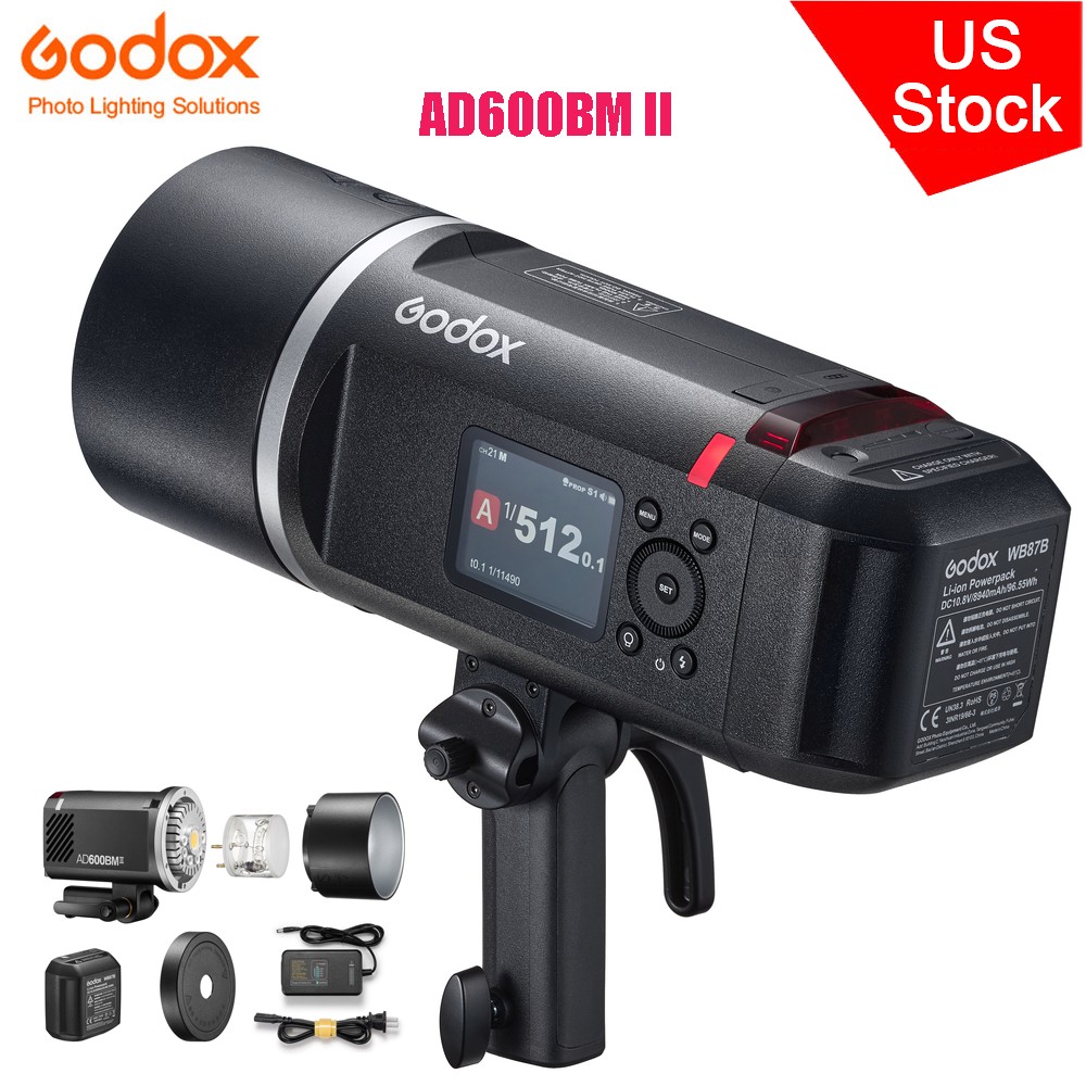 Godox AD600BMII Bowens Mount 600Ws Outdoor Studio Flash with 8940mAh Battery