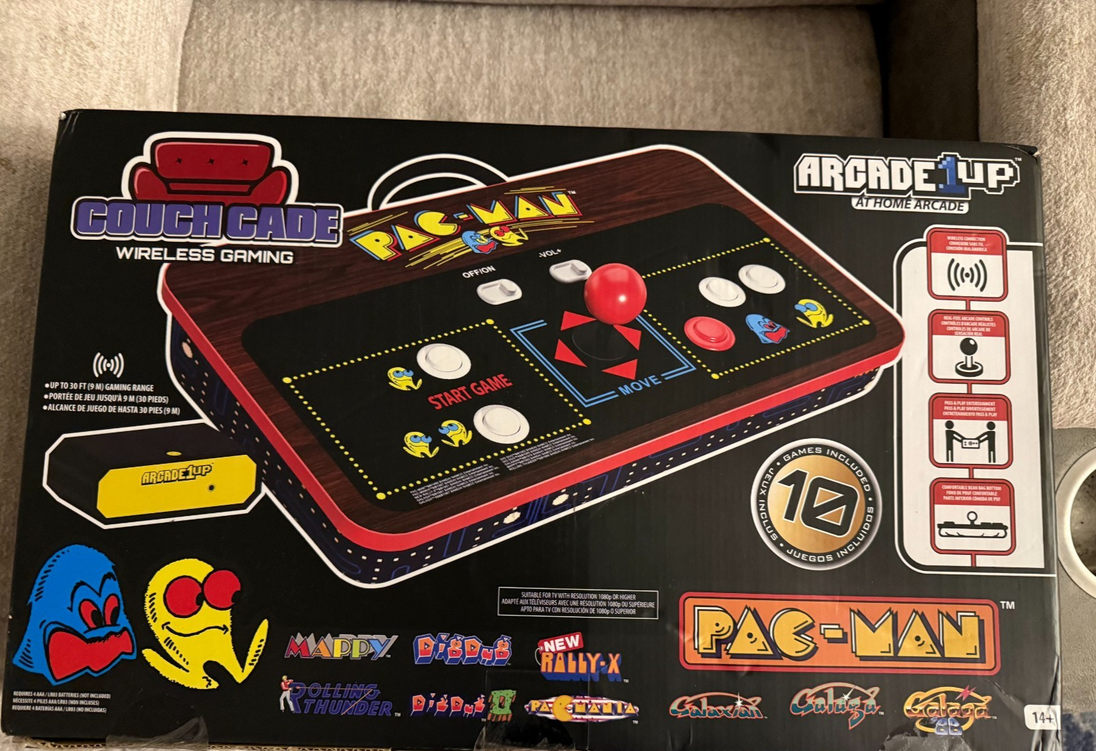 Arcade1Up Pac-Man Couchcade Wireless Arcade Console 10-in-1 NEW