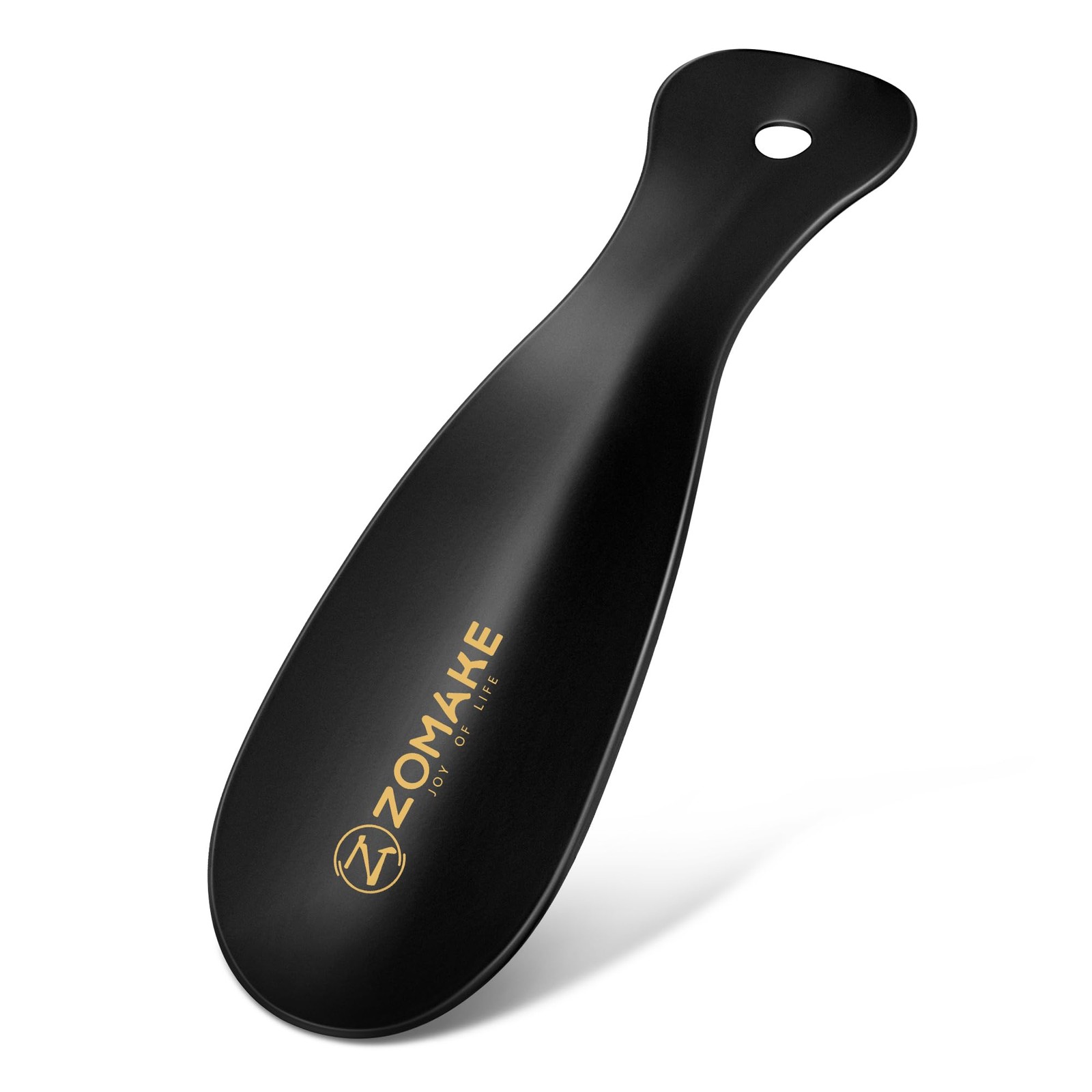 ZOMAKE Metal Shoe Horn, Small Travel Shoehorn 7.5 inch, Style A-7.5in Black