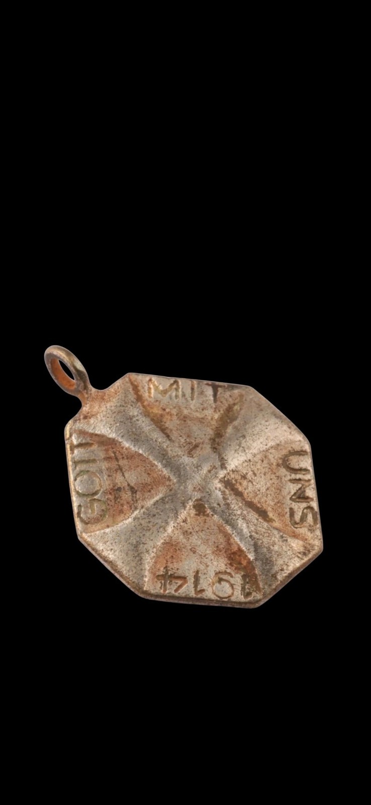 Antique Ww1 Era Central European Pendant Unique Gott Mit Uns 1914 Antique Ww1 Era Central European Pendant Unique Gott Mit Uns 1914