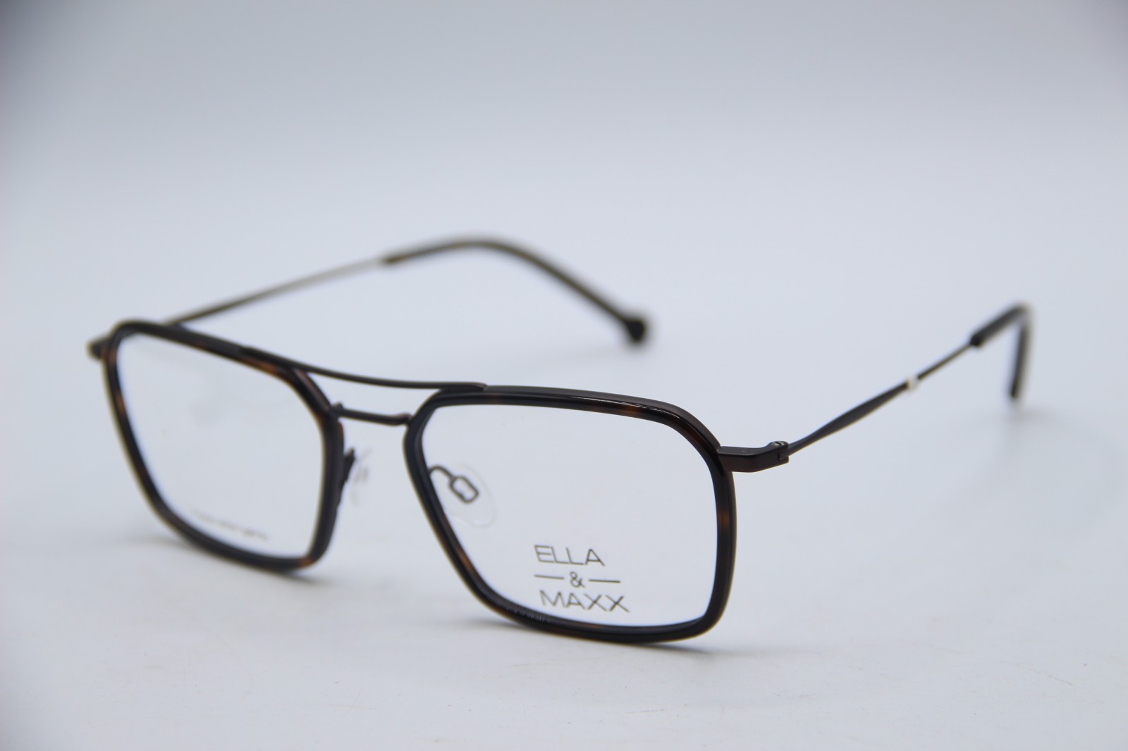 NEW ELLA & MAX 701165 COL. 35 HAVANA GUNMETAL AUTHENTIC FRAMES EYEGLASSES 54-18