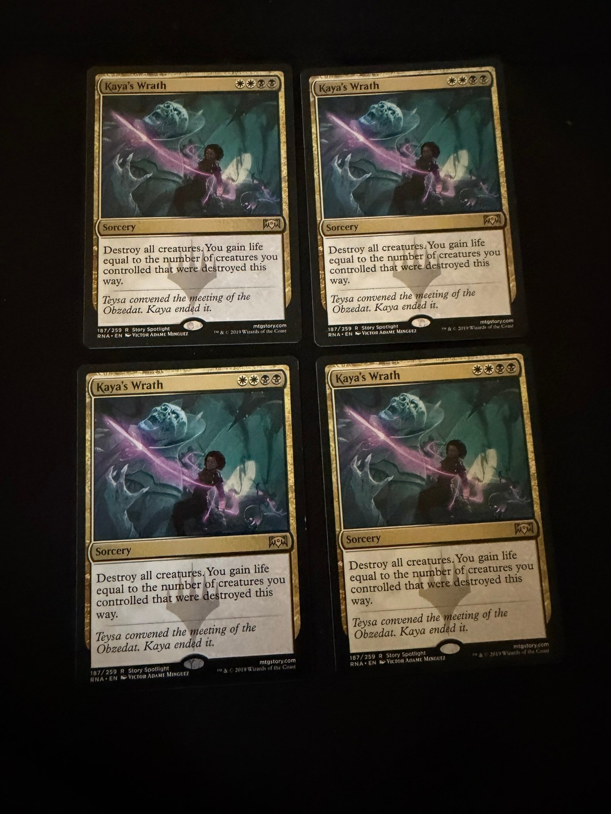 x4 Kaya's Wrath [Ravnica Allegiance] 4x Magic MTG Cards LP