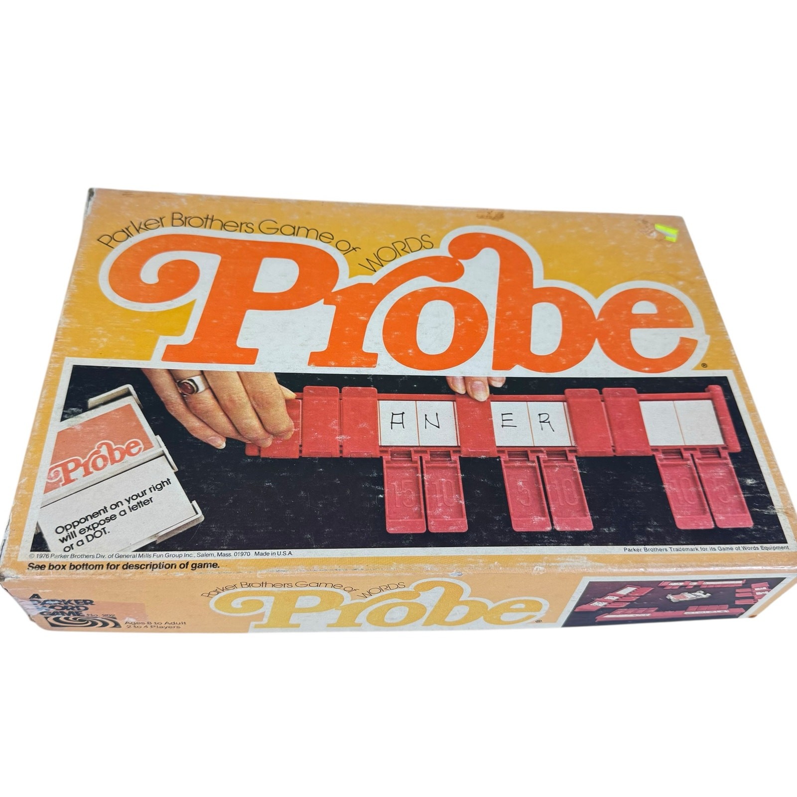Vintage 1976 Probe Game Of Words Multiplayer Parker Brothers Game