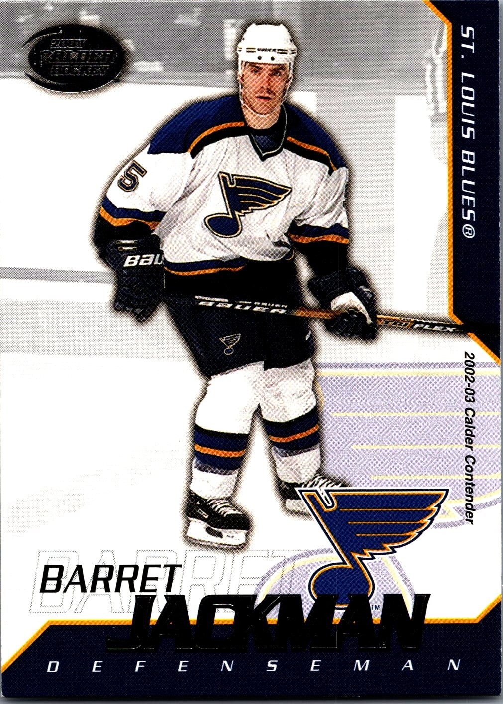 2002-03 Pacific Calder #91 Barret Jackman Silver #/299 2002-03 Pacific Calder #91 Barret Jackman Silver #/299