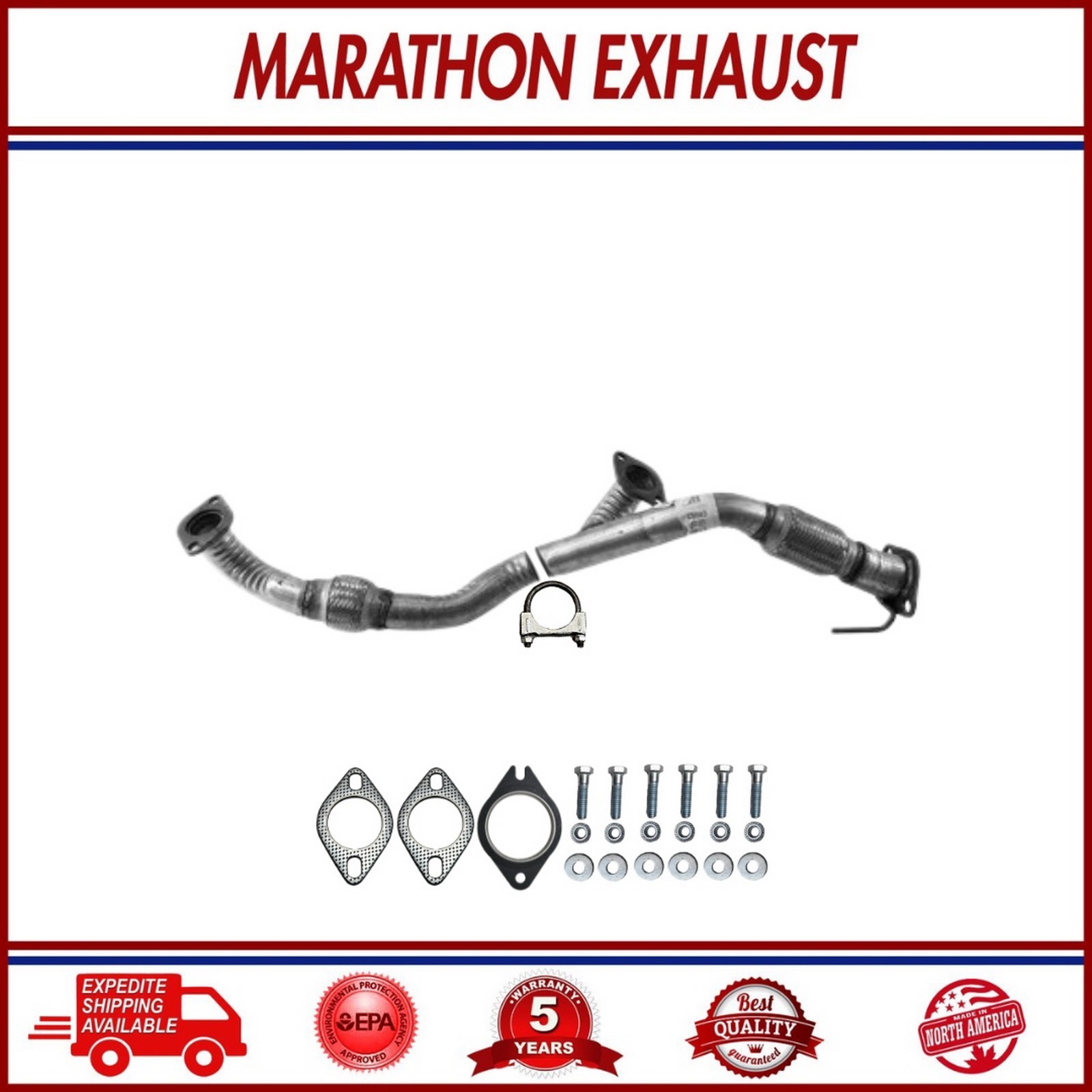 Front Y-Flex Pipe For 2007-2009 Hyundai Santa Fe 3.3L & 2007-2012 Veracruz 3.8L