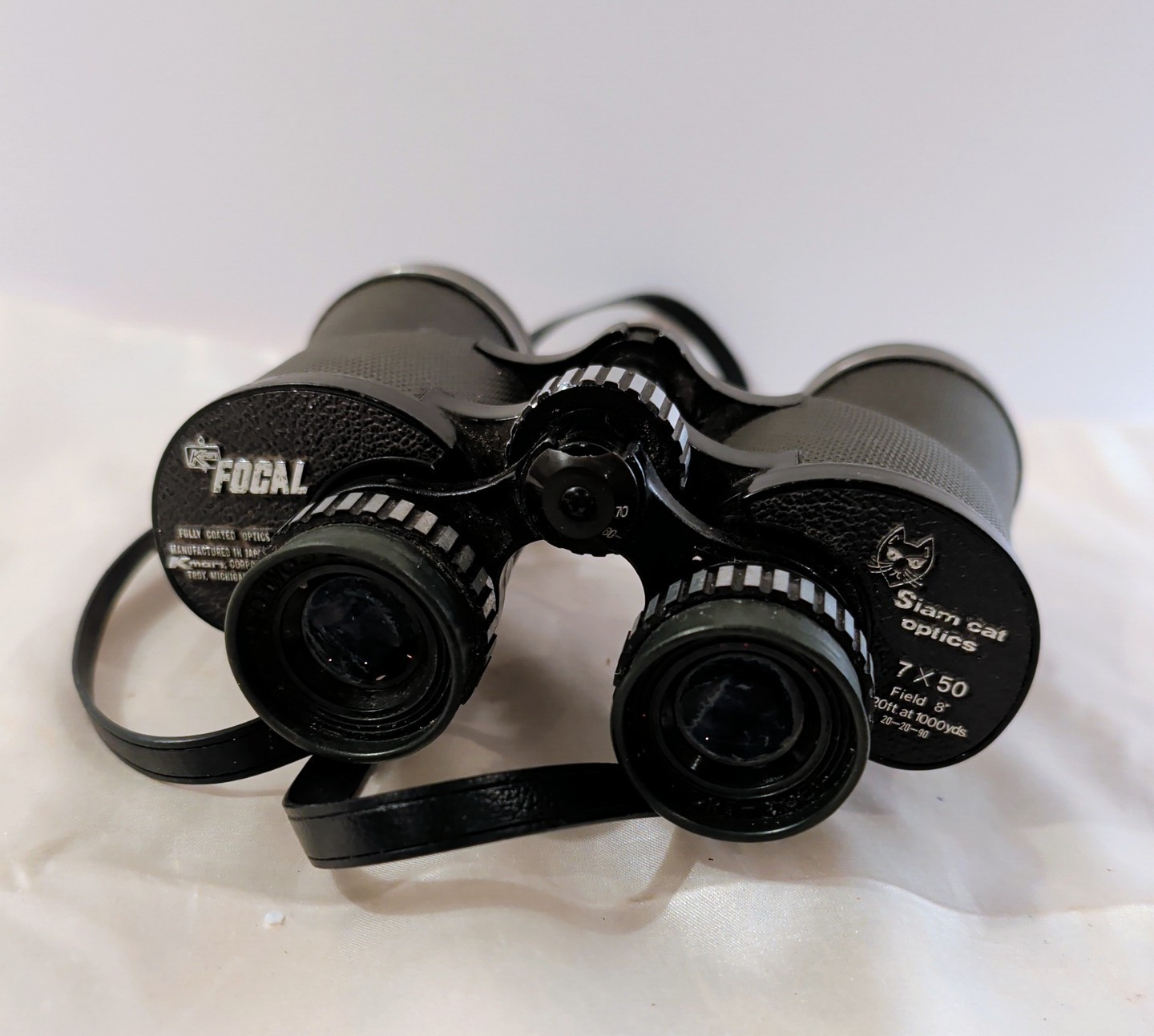Binoculars Kmart Focal Siam Cat Optics 7 x 50 Vintage Japan