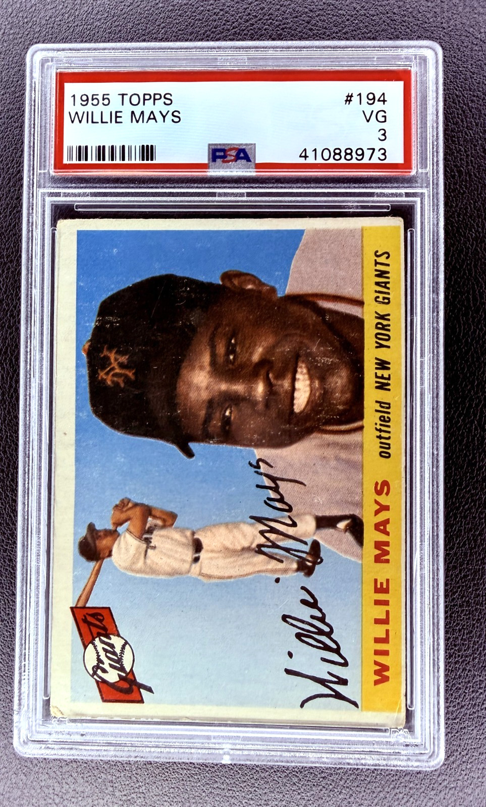 1955 Topps WILLIE MAYS #194 PSA 3  NY GIANTS MLB HOF Vintage