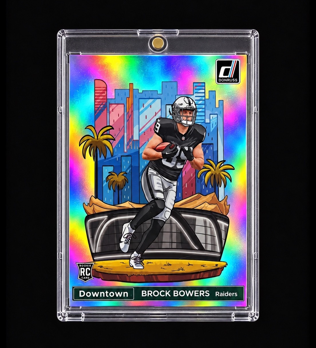 BROCK BOWERS ROOKIE DOWNTOWN 2024 DONRUSS TRUE DOWNTOWN RARE Jumbo RC RAIDERS