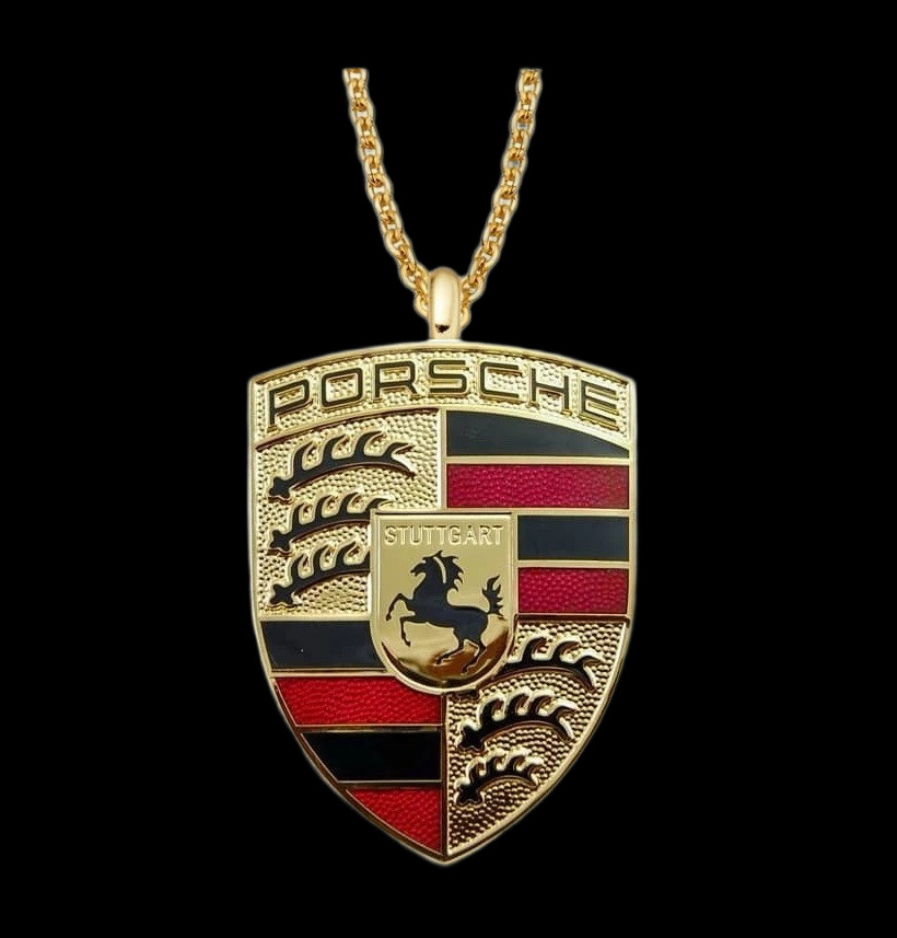 PORSCHE Emblem Necklace - 1 3/4\