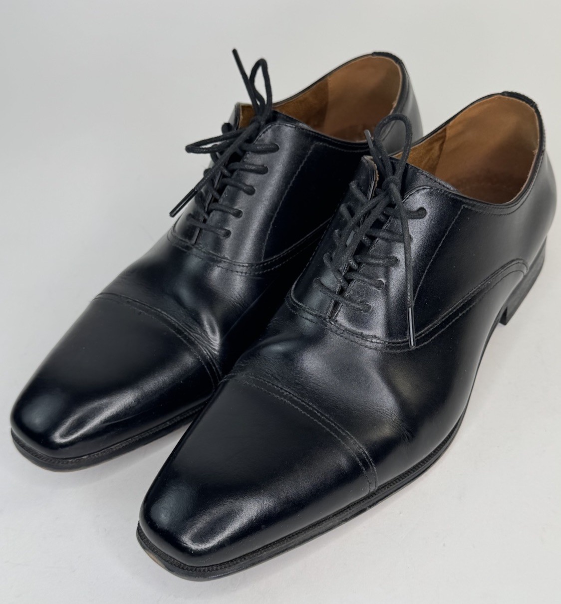 Men\'s Florsheim Corbetta Cap Toe Dress Shoes Black Leather Size 11D Men\'s Florsheim Corbetta Cap Toe Dress Shoes Black Leather Size 11D
