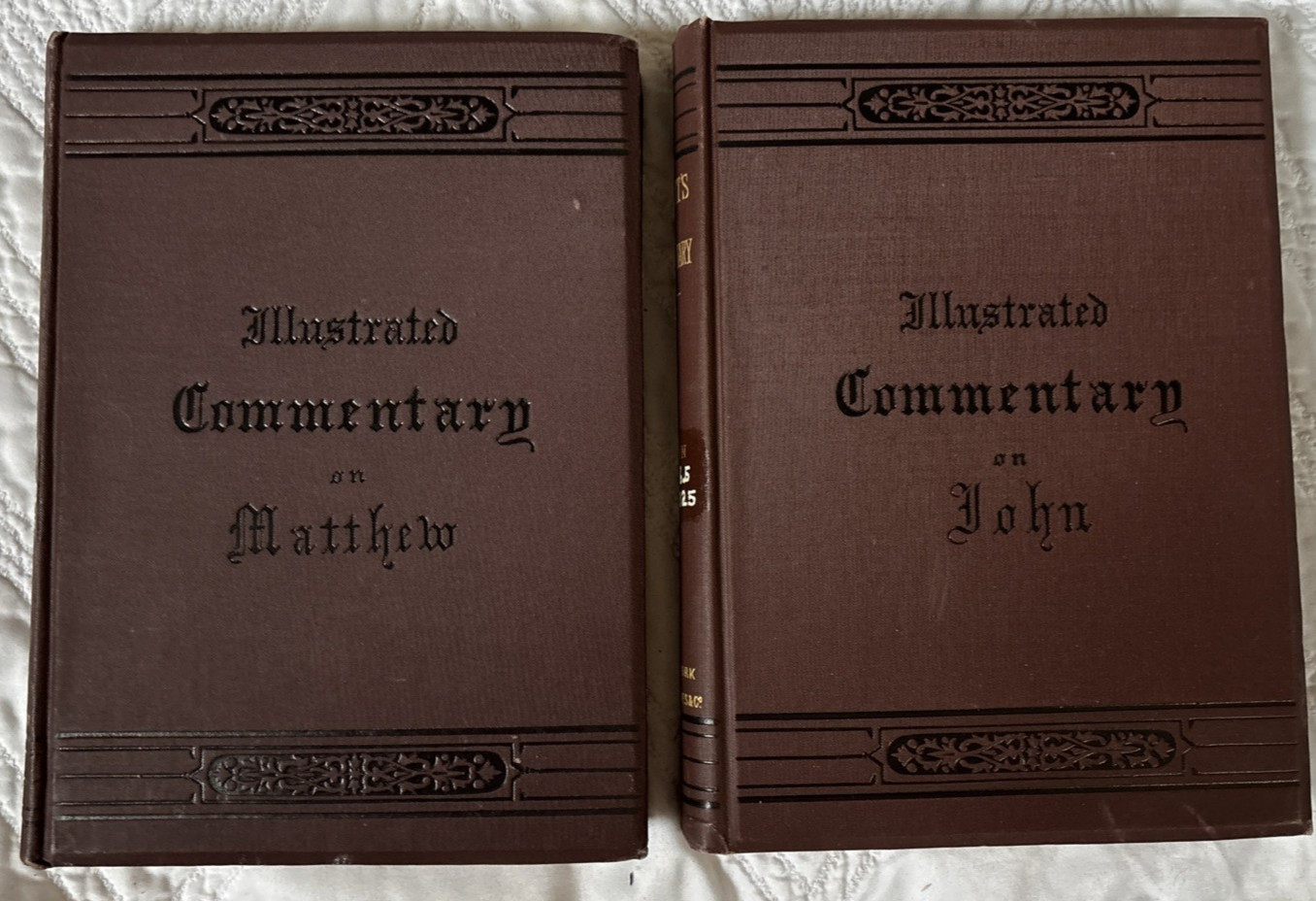An Illustrated Commentary The Gospel Mathew 1875 & St. John 1888 Lyman Abbott