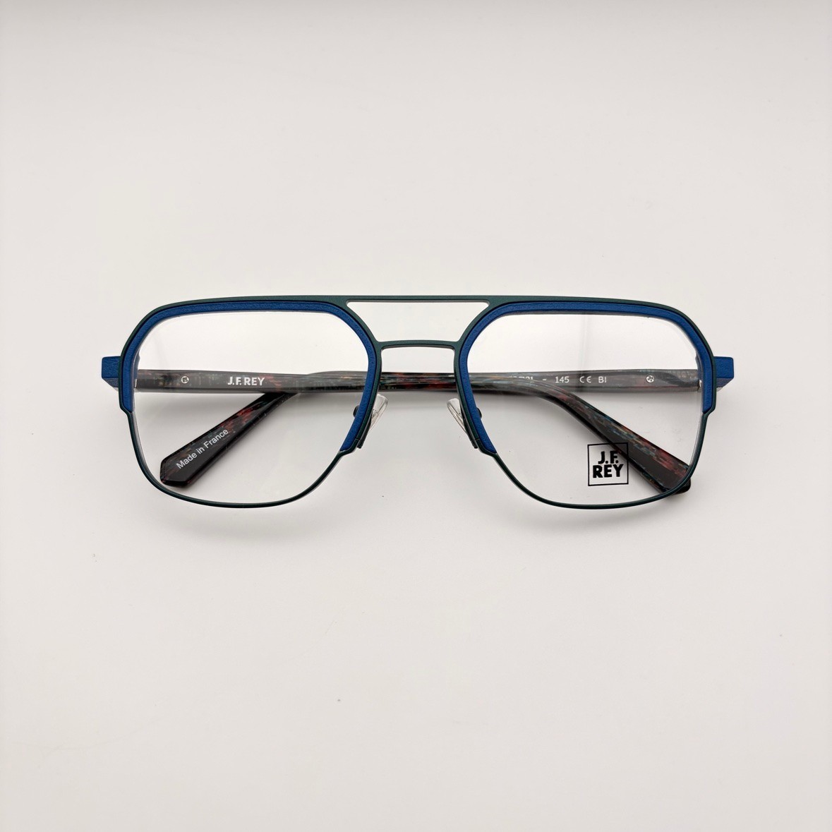 J.F. REY JF3032 4729 Ocean Blue Aviator Eyeglasses 55mm NEW
