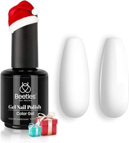 Beetles White Gel Nail Polish, 1pc 15ml White Gel Polish