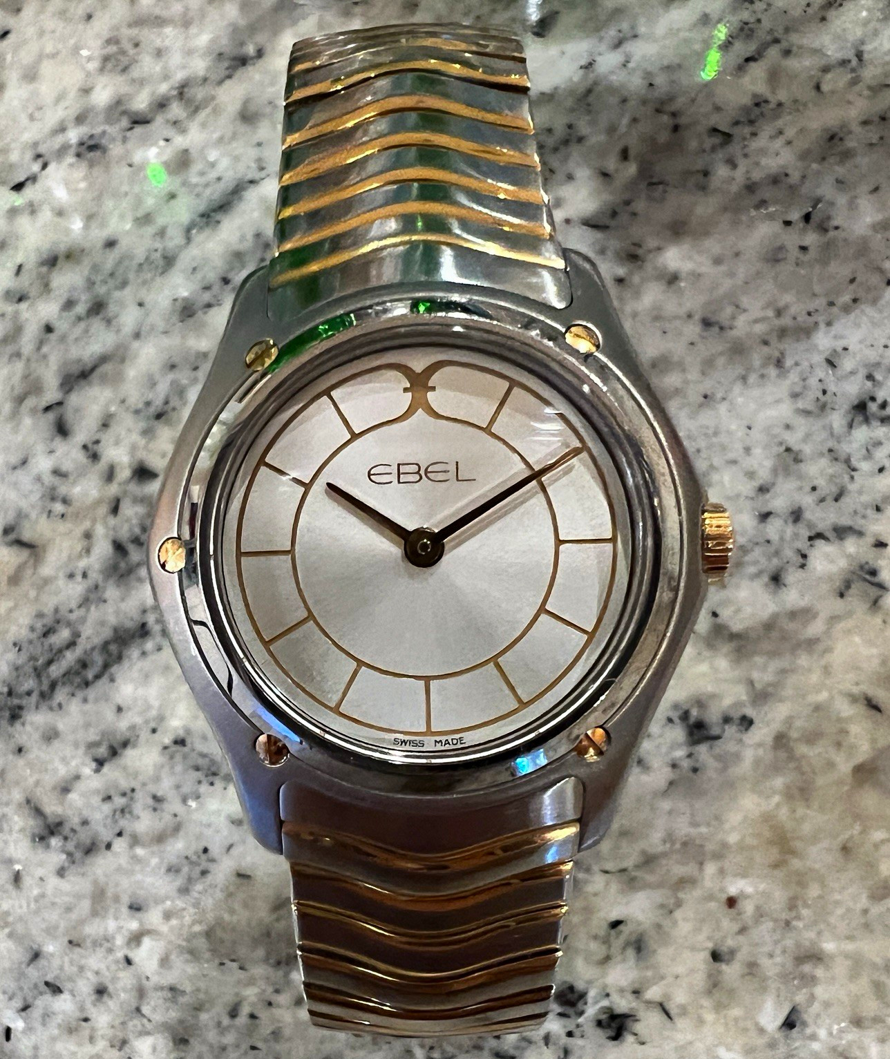 EBEL Classic Wave Swiss Made Quartz Two-Tone Bracelet Analog Wristwatch