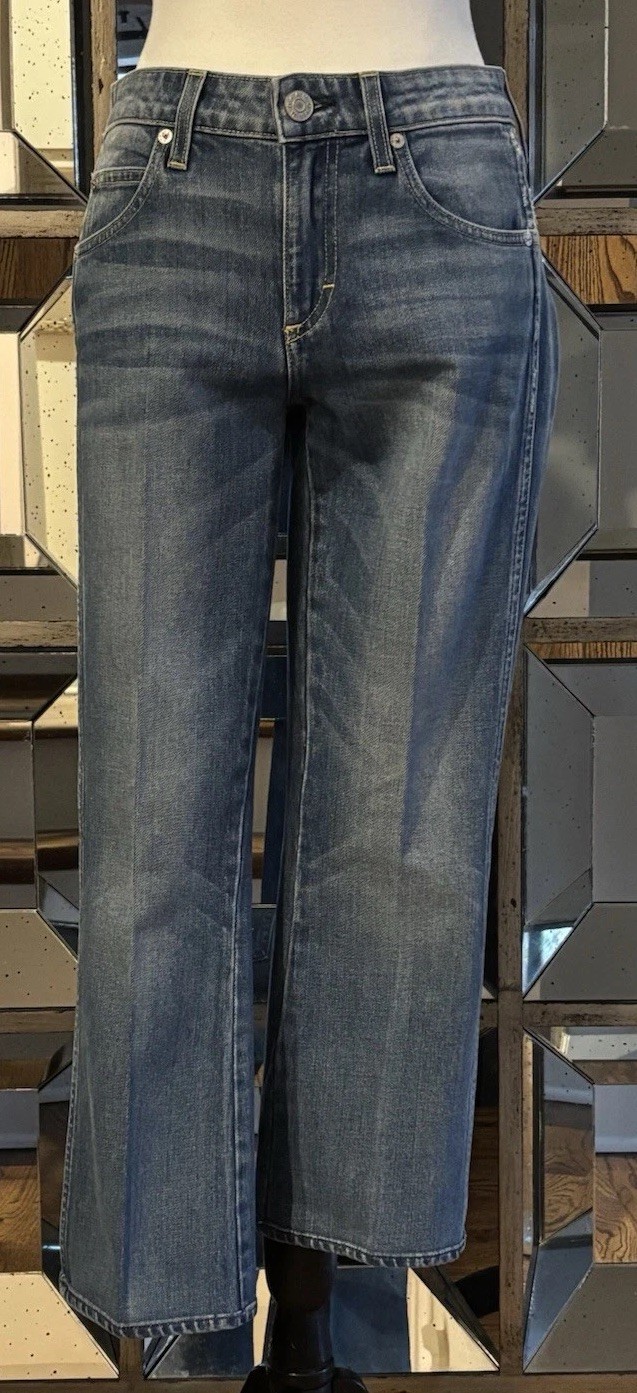 Amo Jane Crop Blue Jean Baby Denim Jeans SZ 26 Amo Jane Crop Blue Jean Baby Denim Jeans SZ 26