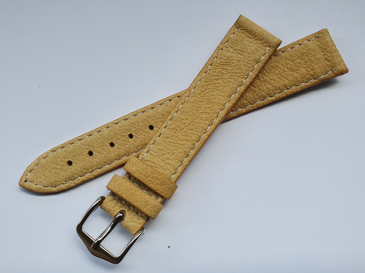 Beautiful Men's 16 18  22 mm Regular Length GENUINE Pigskin leather Strap Band