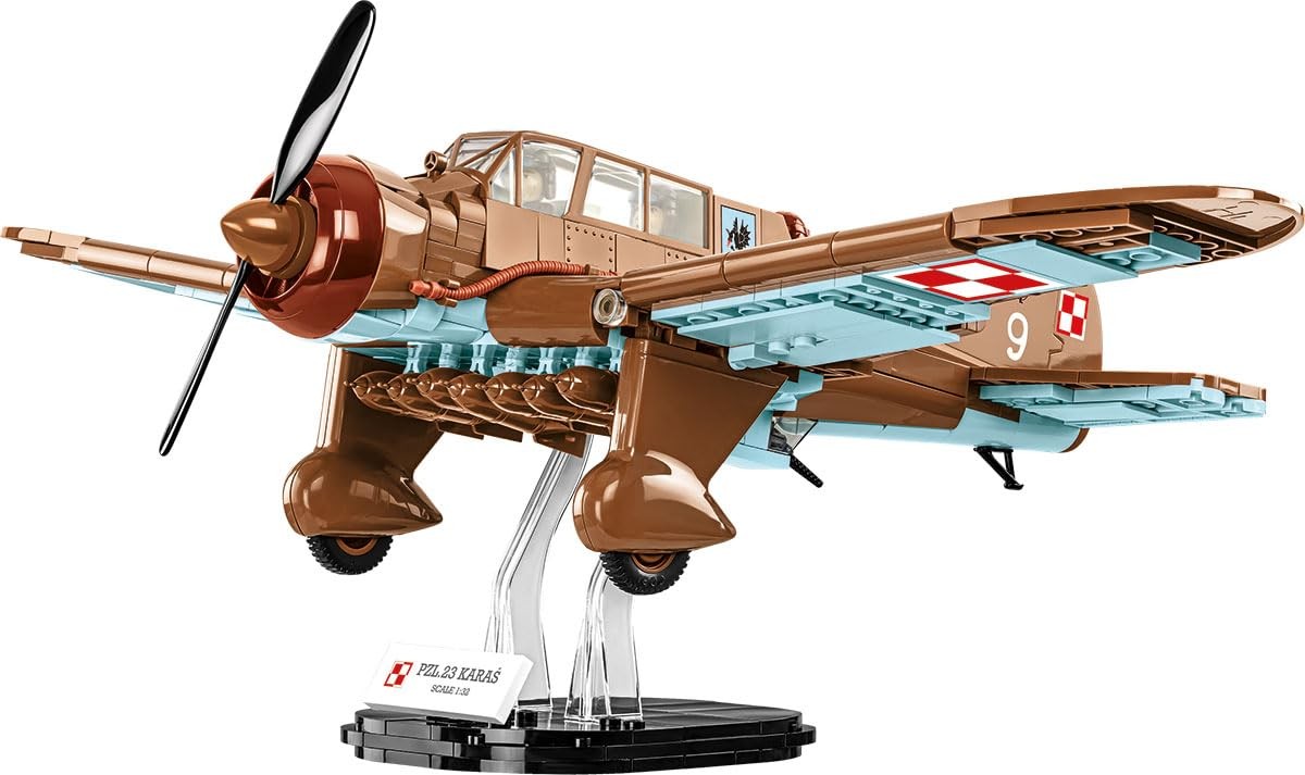 COBI Historical Collection WWII PZL.23 Crucian Aircraft Large, Brown