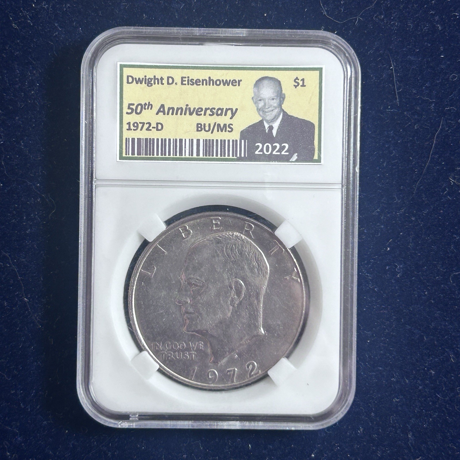 1972-D Eisenhower Dollar (Do Not Go By Slab Grade, See Photos Of Coin) 1972-D Eisenhower Dollar (Do Not Go By Slab Grade, See Photos Of Coin)
