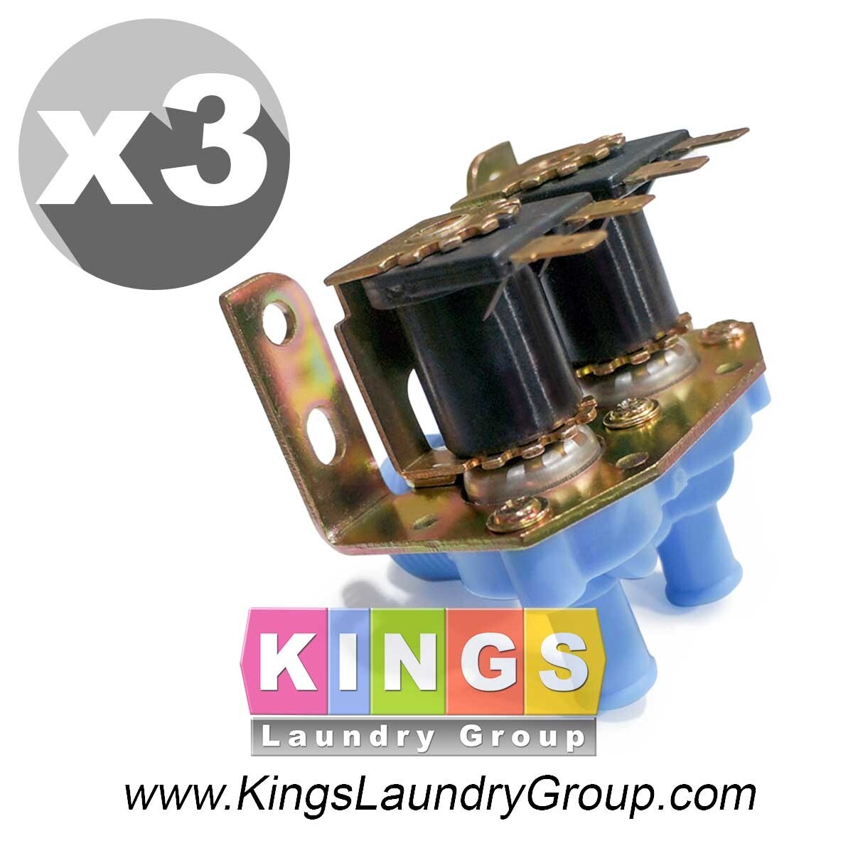 3 PCS  9379-183-001 (HIGH QUALITY) 2 WAY  WATER VALVE 110V For DEXTER WASHER