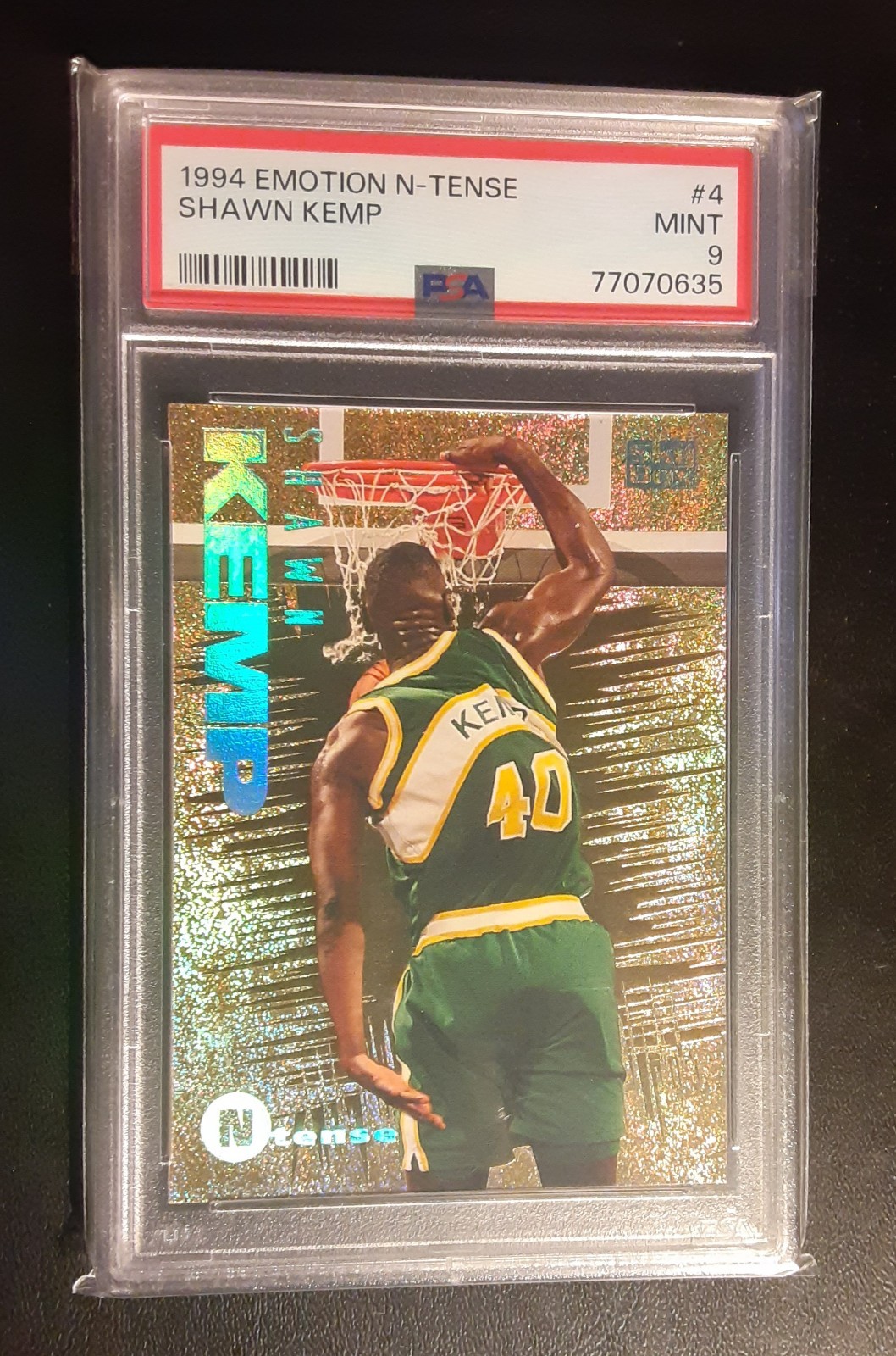 1994-95 Skybox Emotion N-Tense #4 Shawn Kemp PSA 9