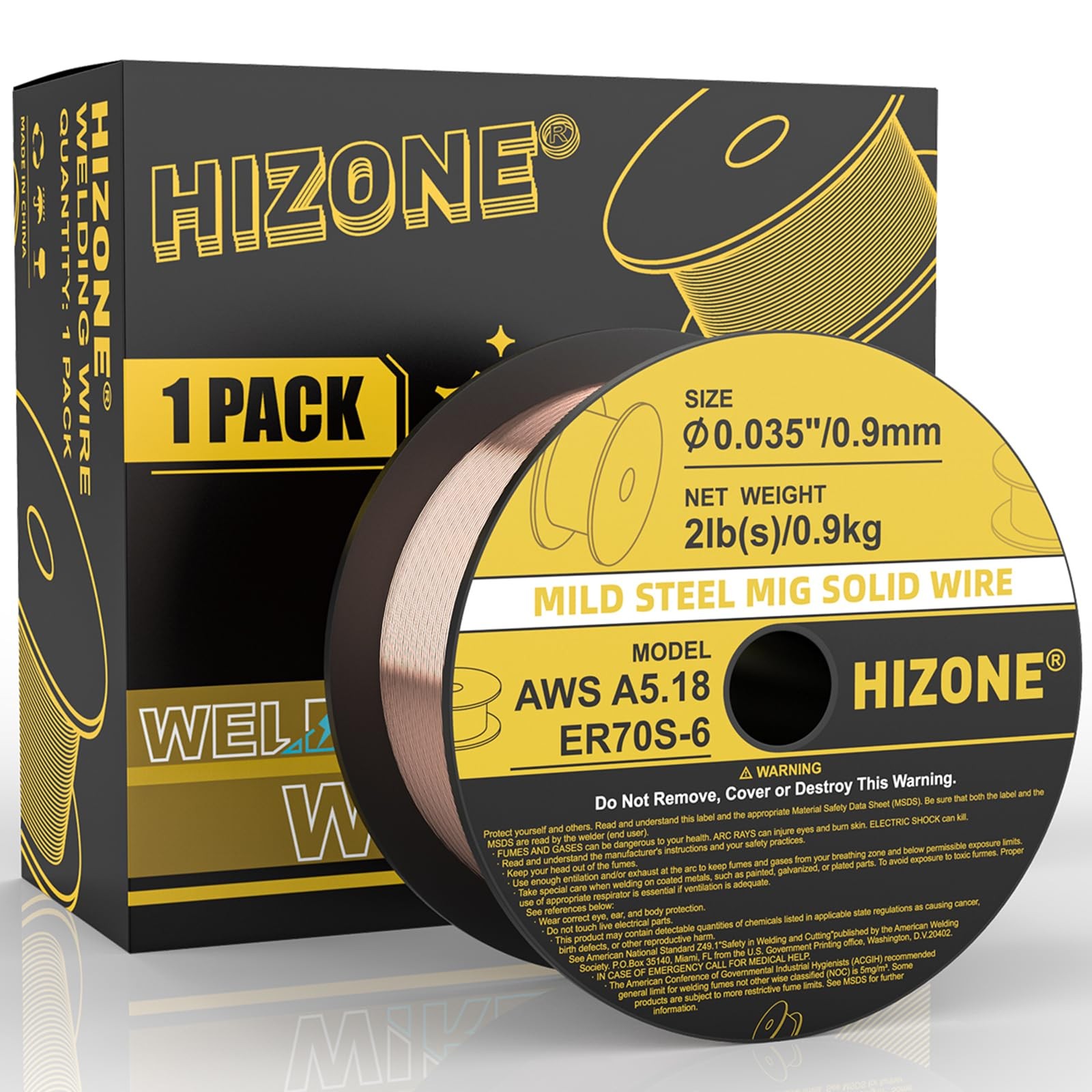 HIZONE ER70S 6 MIG Wire 035 2LB New