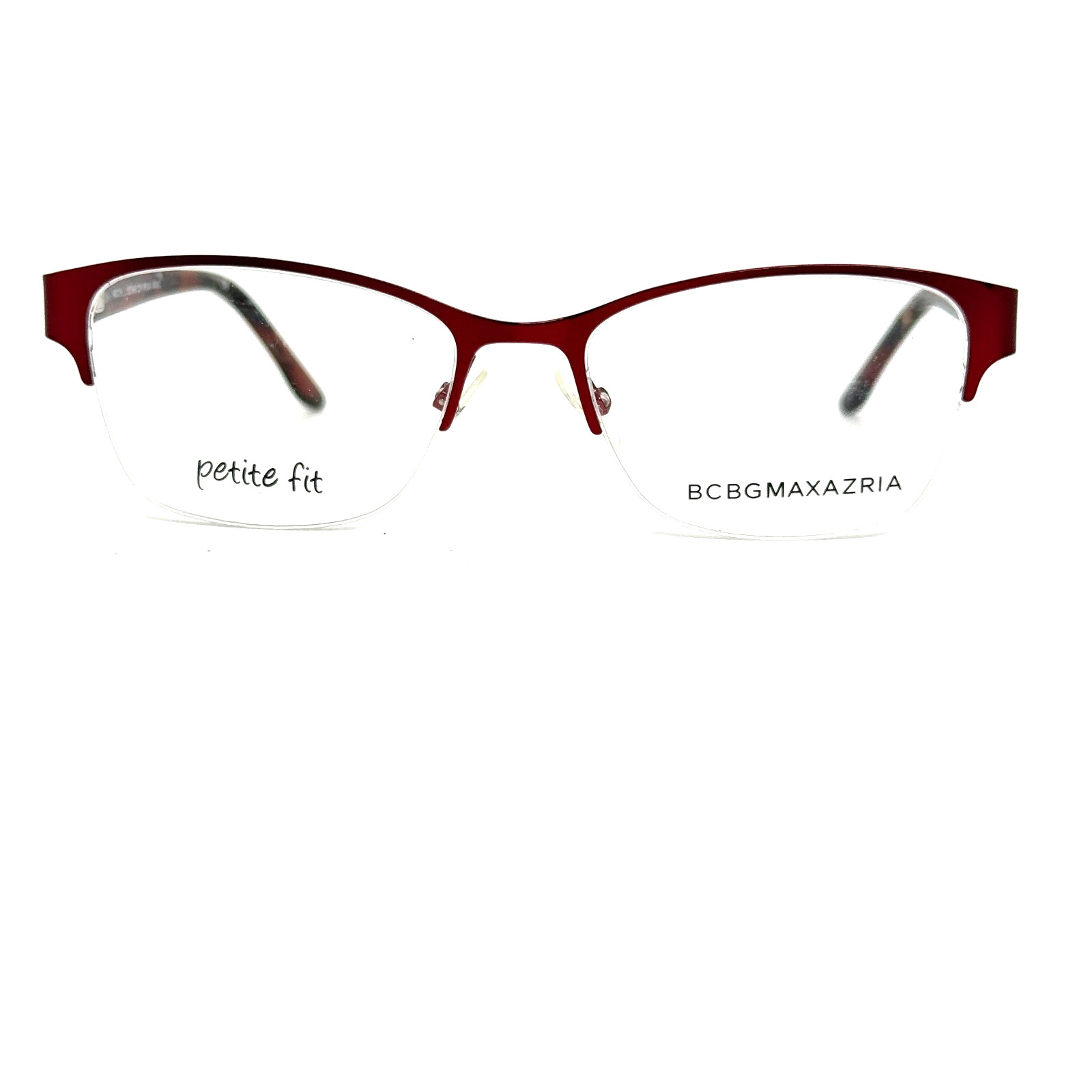 BCBG Maxazria Cat Eye Half Frame Eyeglasses  Irina Wine 49 16 125 H20778