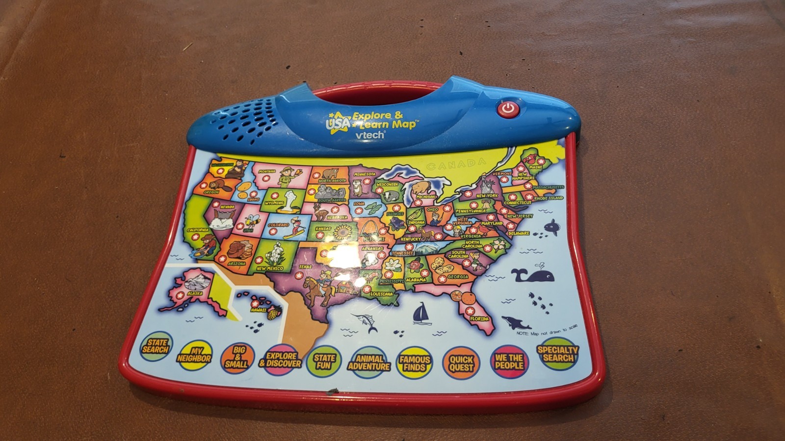 VTech USA Explore & Learn Map USA Interactive Touch Sound TESTED & ALL WORKING