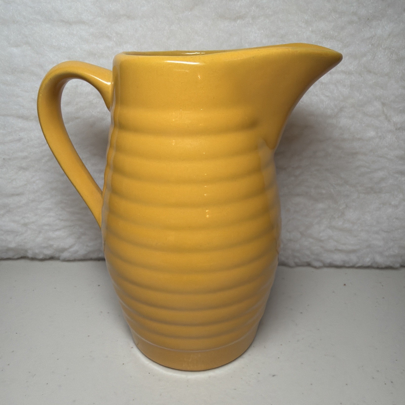 Vintage Bauer Ringware Yellow Syrup Pitcher Vintage Bauer Ringware Yellow Syrup Pitcher
