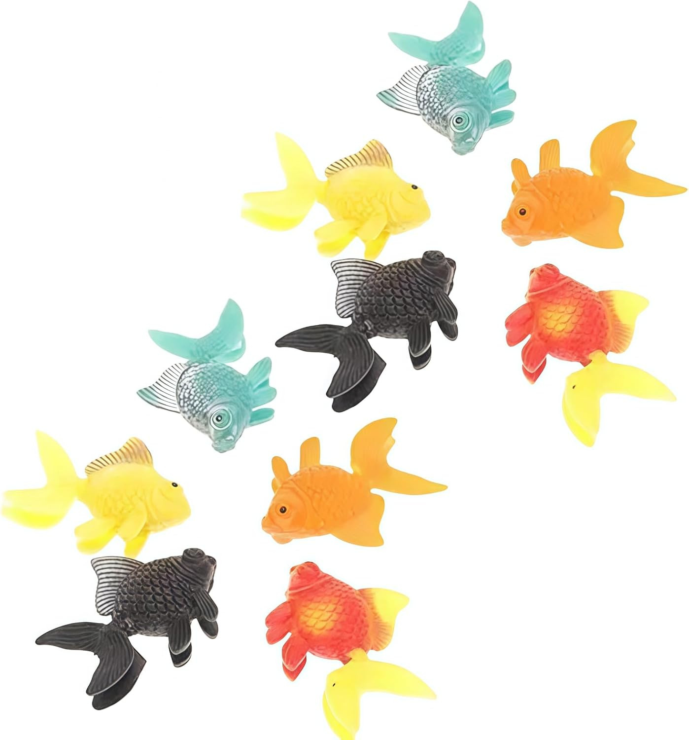 10 Pcs Lifelike Reusable Plastic Artificial Moving Floating Fishes Ornament