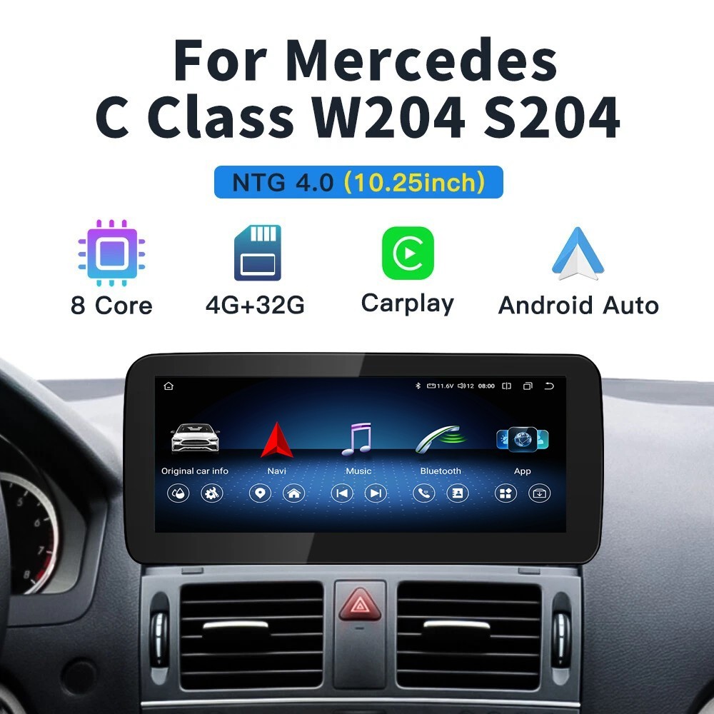 Android Screen Apple CarPlay GPS 10.25\