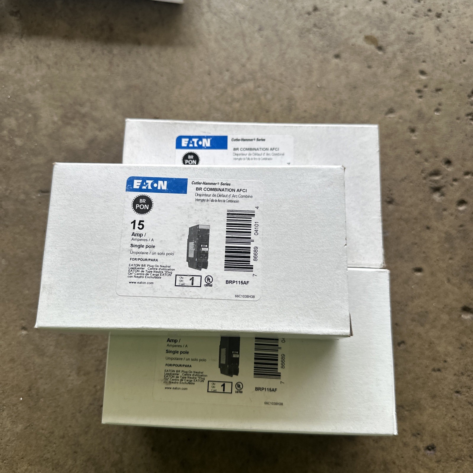 Eaton BRP115AF 120/240V 15A Single Phase Circuit Breaker Eaton BRP115AF 120/240V 15A Single Phase Circuit Breaker