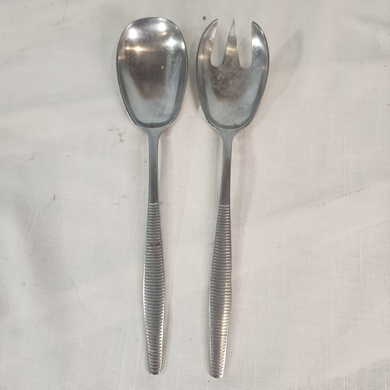 Dansk, Vintage Variation VI Salad Serving Utensils, Set of 2, Denmark, Nice