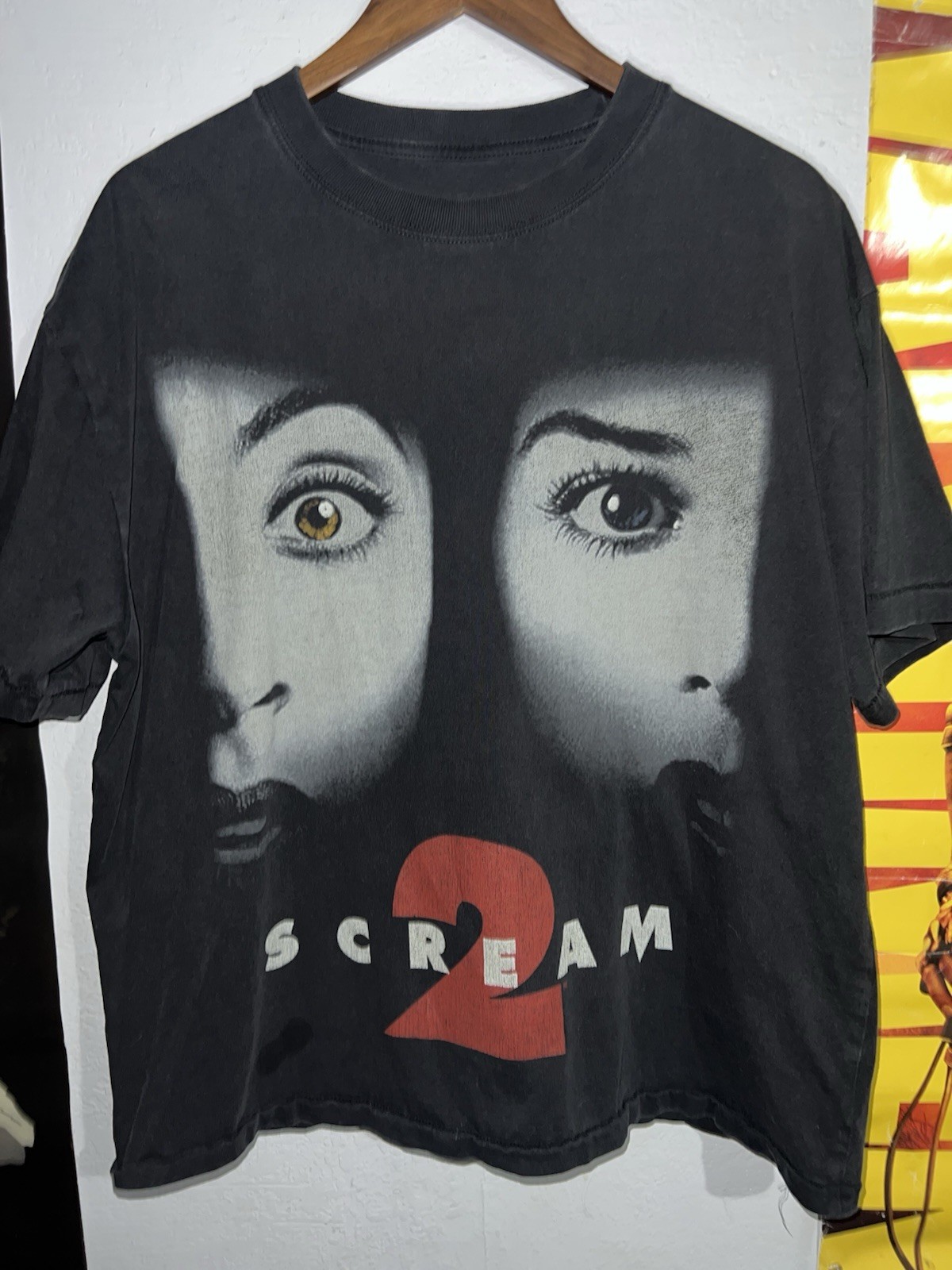 Vintage 1997 SCREAM 2 Horror MOVIE PROMO SHIRT Halloween Ghostface Scary Movie