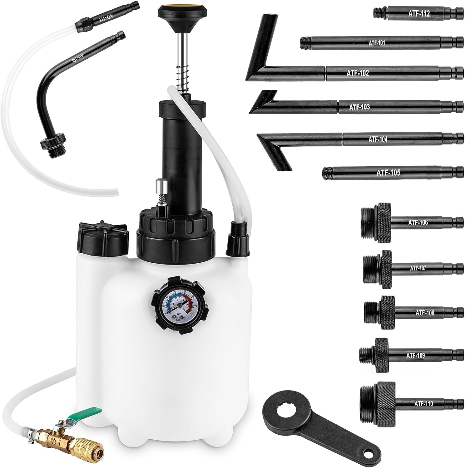  3L Transmission Fluid Pump Kit, Fluid Transfer Pump with 13PCS ATF Adapters