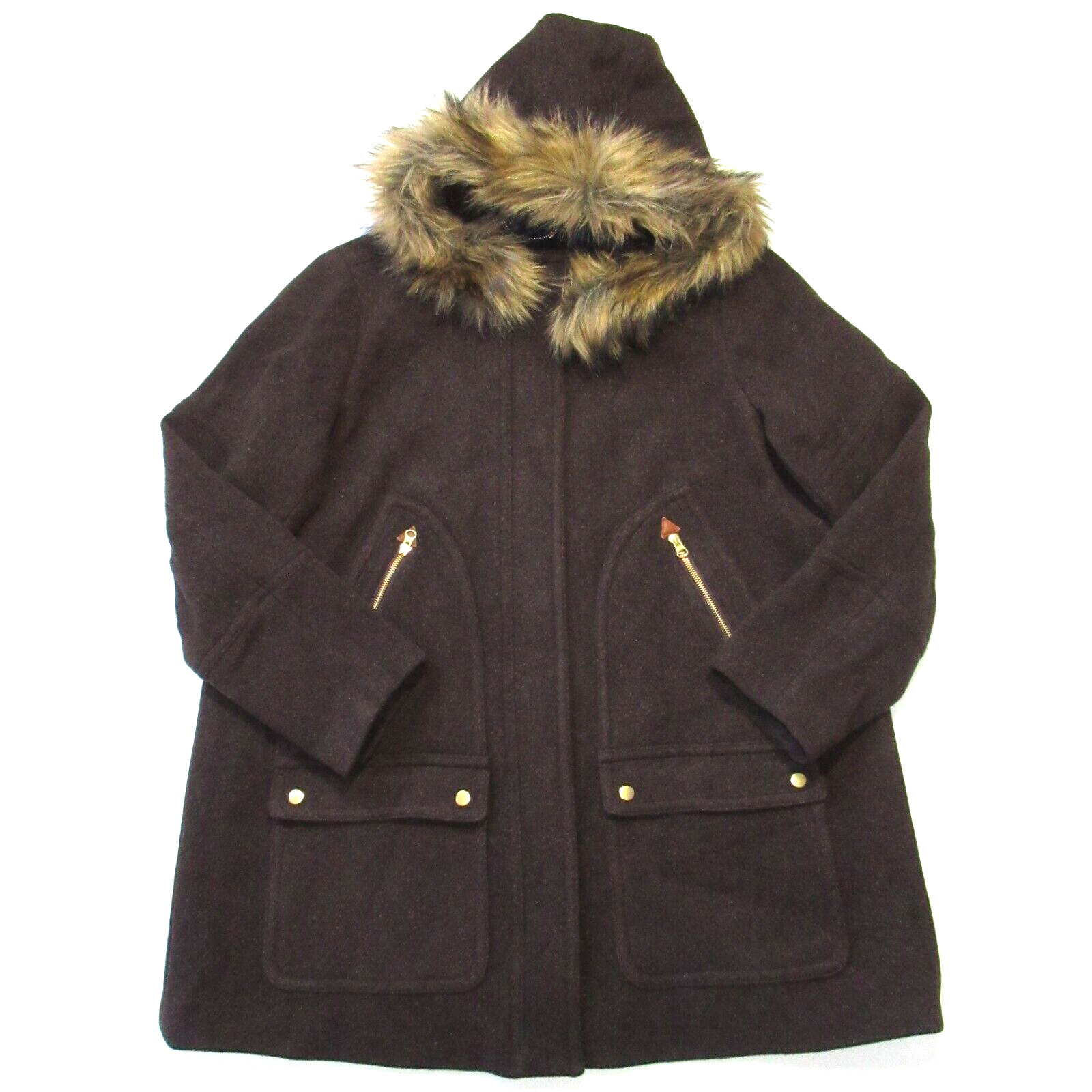 NWT J.Crew Chateau Parka in Heather Walnut Italian Stadium-cloth Wool Coat 20