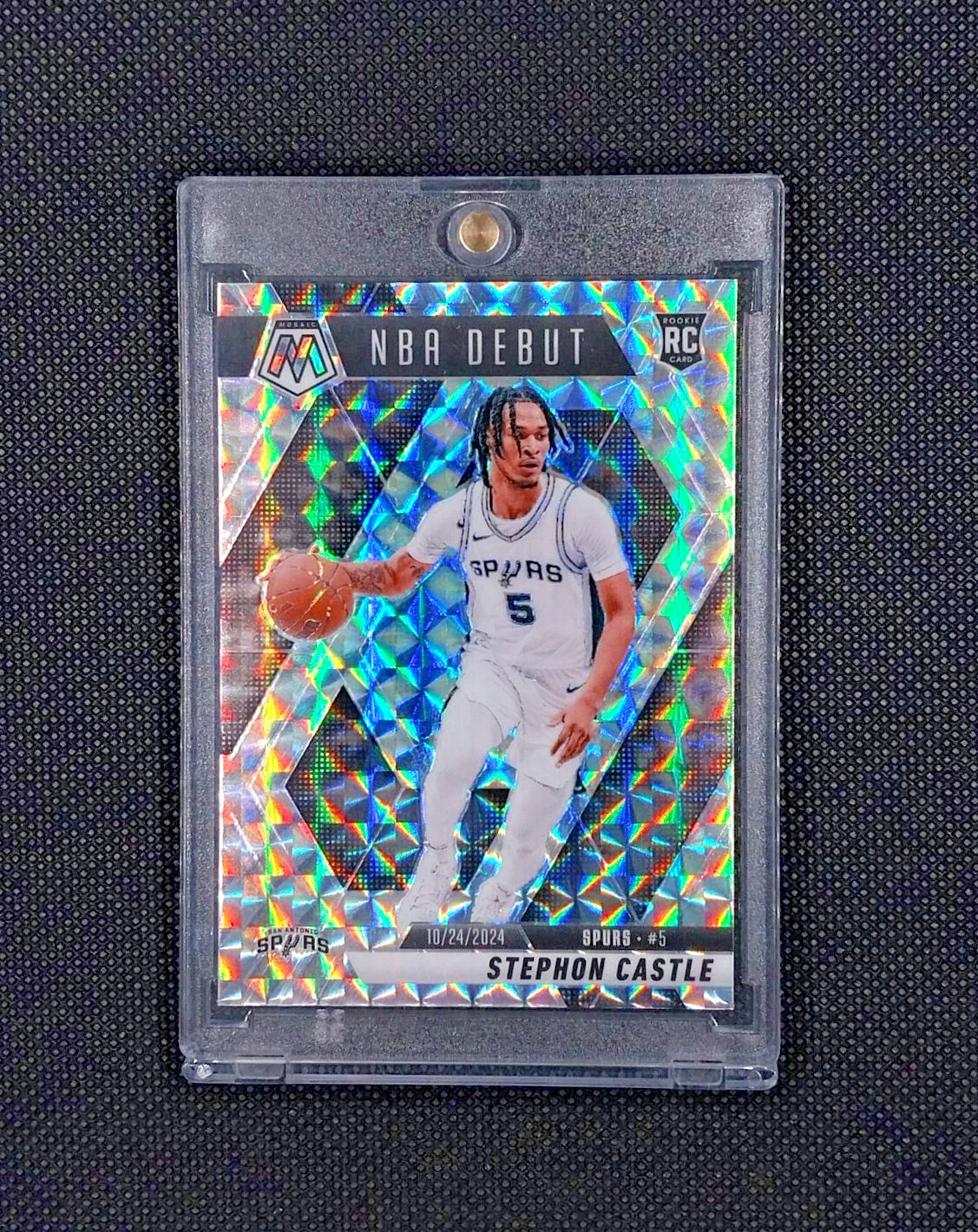 RARE STEPHON CASTLE SILVER RAINBOW NBA DEBUT CARD 2024-2025 (RC) - San Antonioš„ RARE STEPHON CASTLE SILVER RAINBOW NBA DEBUT CARD 2024-2025 (RC) - San Antonioš„