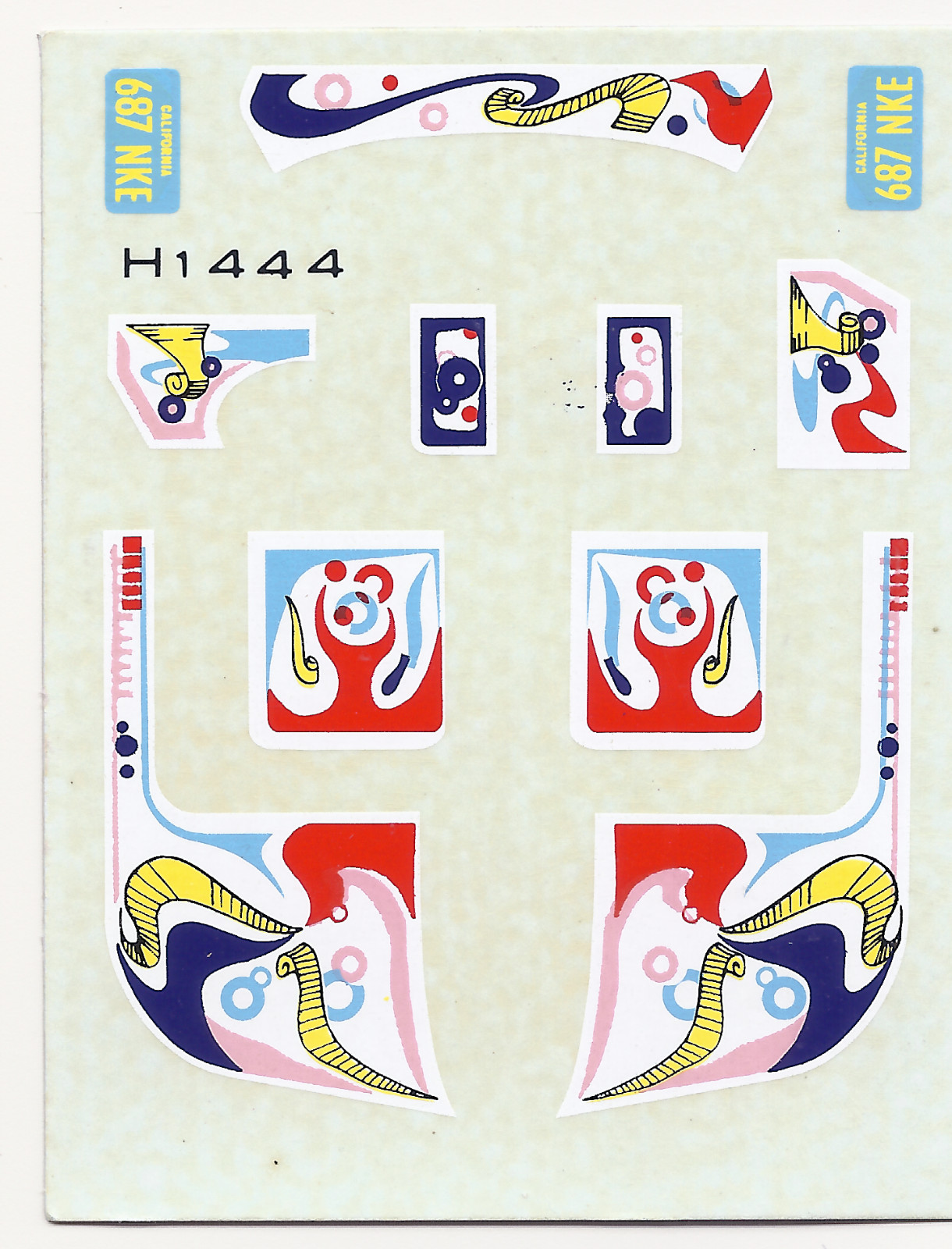 Revell Vintage Decal Sheet H-1444 1:25 \