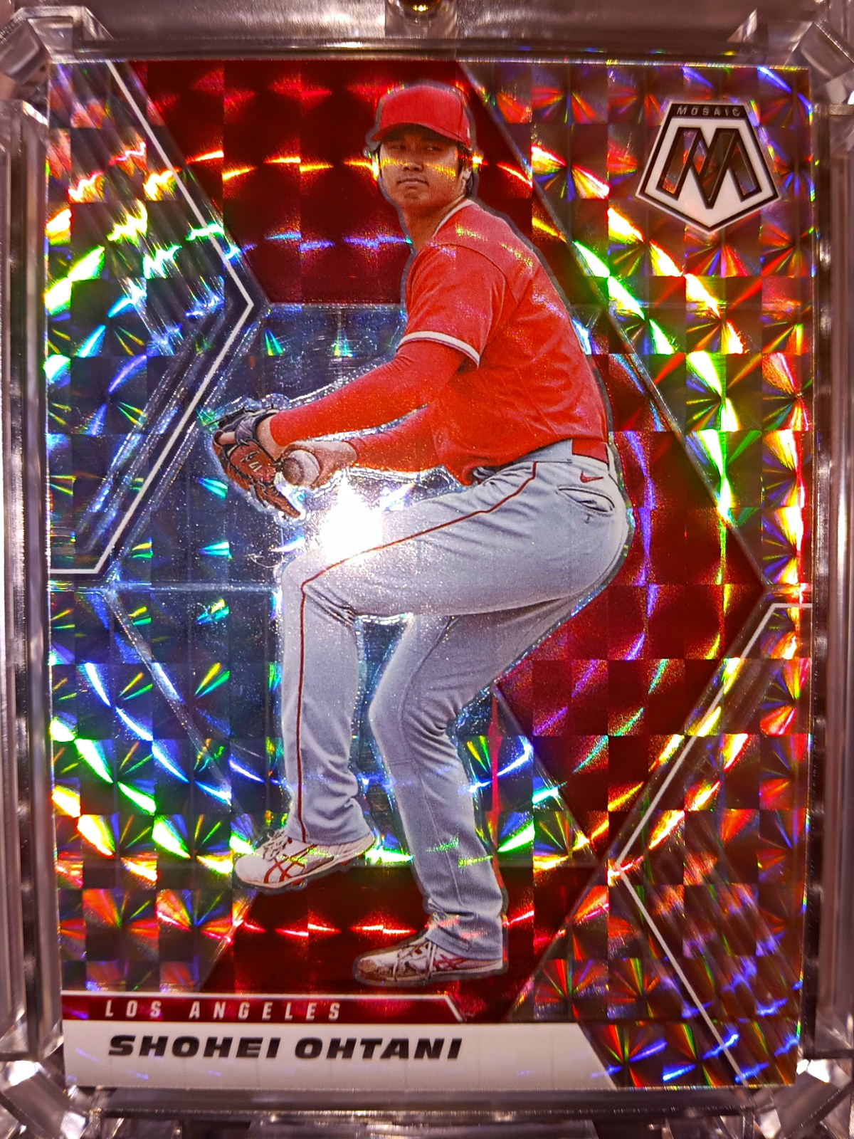 Panini Mosaic 2021 Shohei Ohtani #179 Geometric Parallel Prism ANGELS 50/50 CLUB Panini Mosaic 2021 Shohei Ohtani #179 Geometric Parallel Prism ANGELS 50/50 CLUB