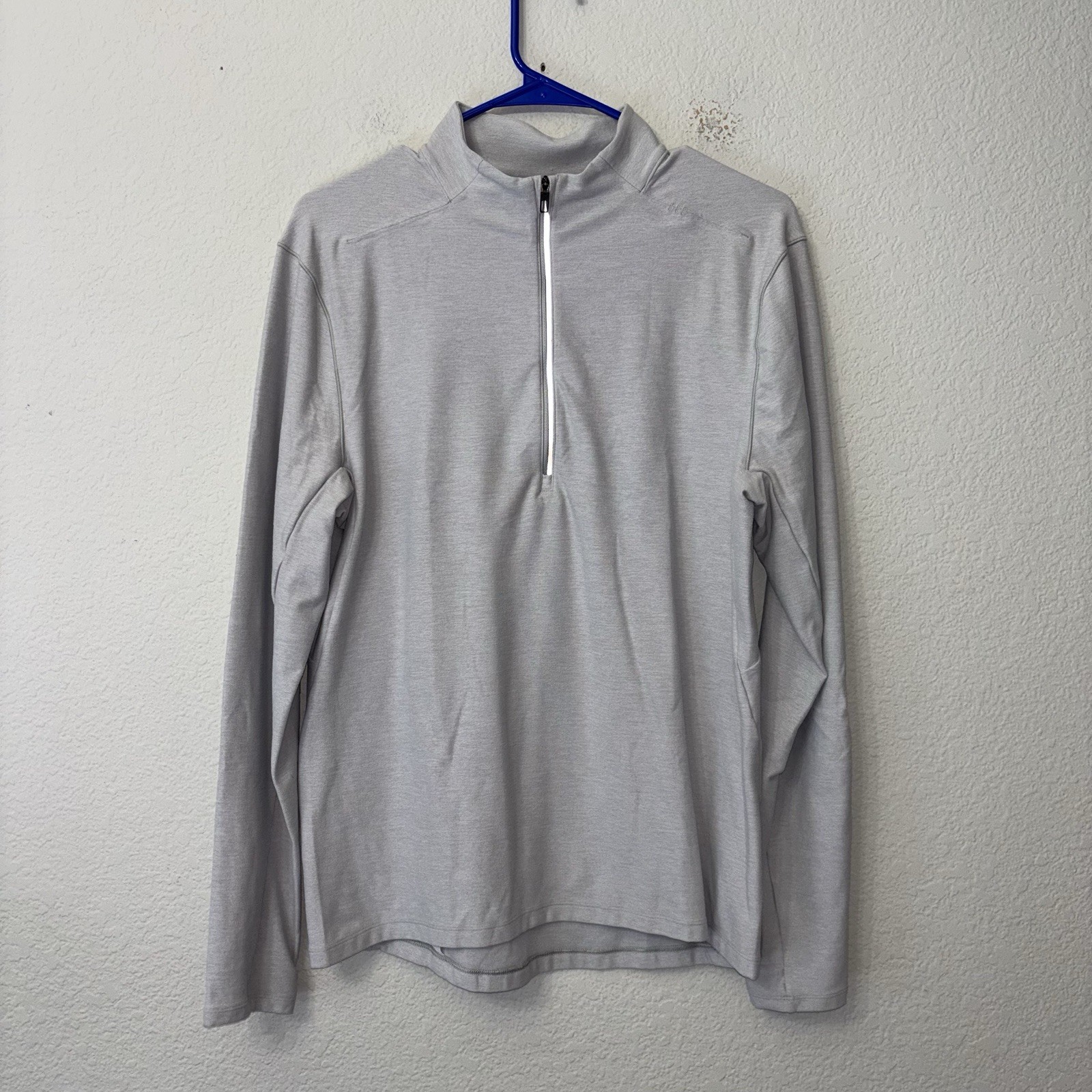 Lululemon Surge Warm 1/2 Zip Pullover Men’s Size M Heathered Sea Salt Gray