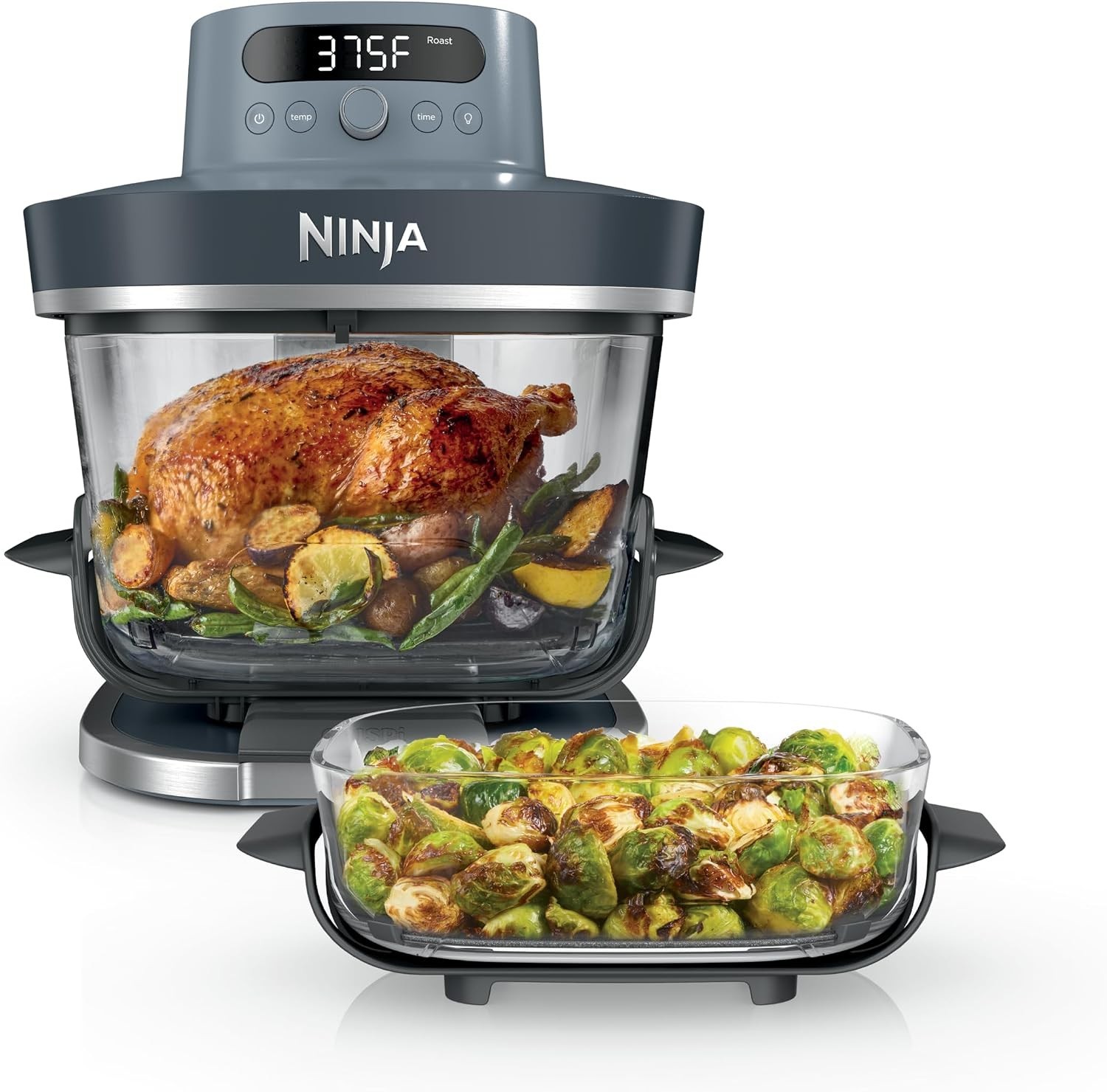 New Ninja Crispi Pro 6-in-1 Glass Countertop Air Fryer 6 & 2.5 Quart - AS101CY